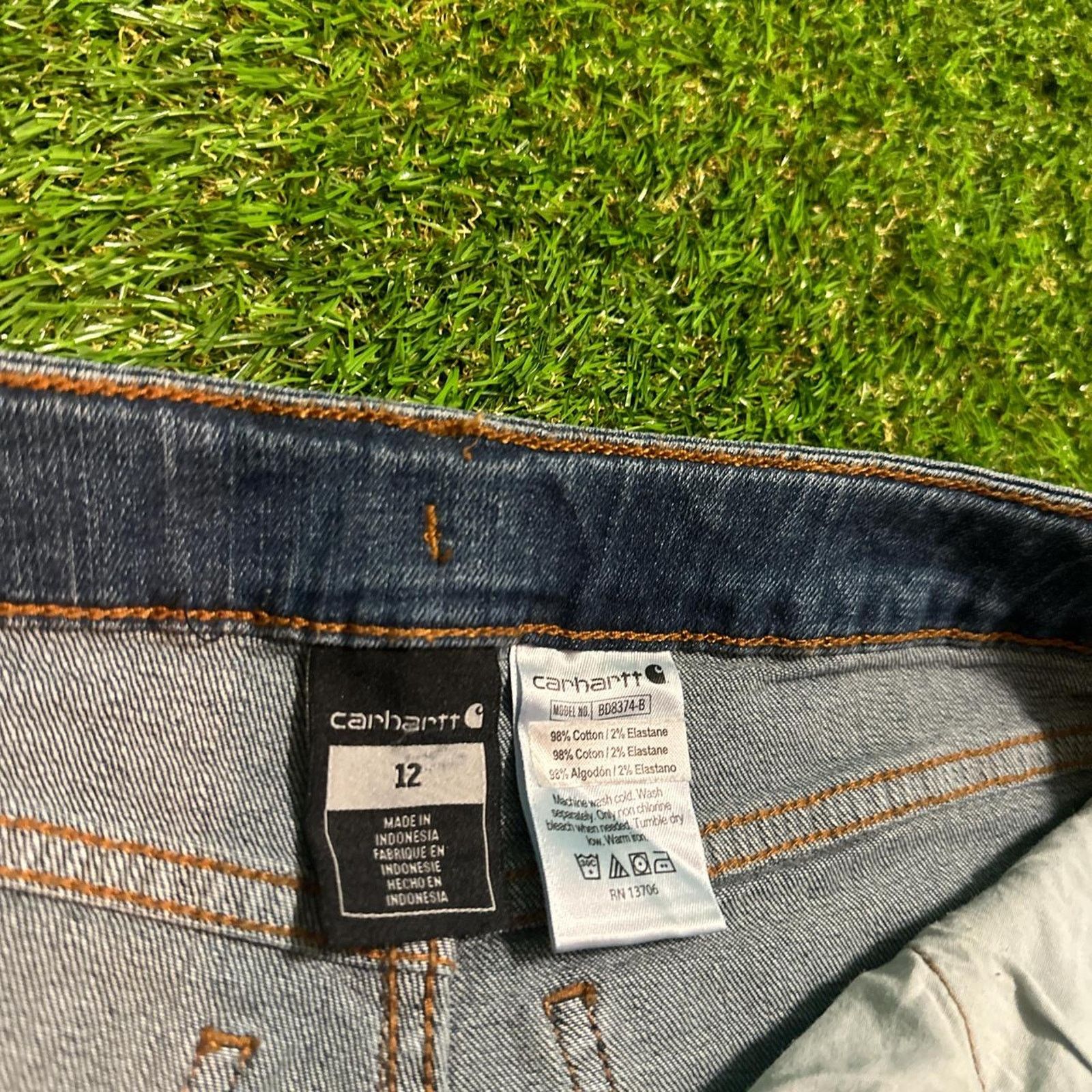 Carhartt Vintage Carhartt Women's Jeans - Dark Wash Size 27" / US 4 / IT 40 - 4 Thumbnail
