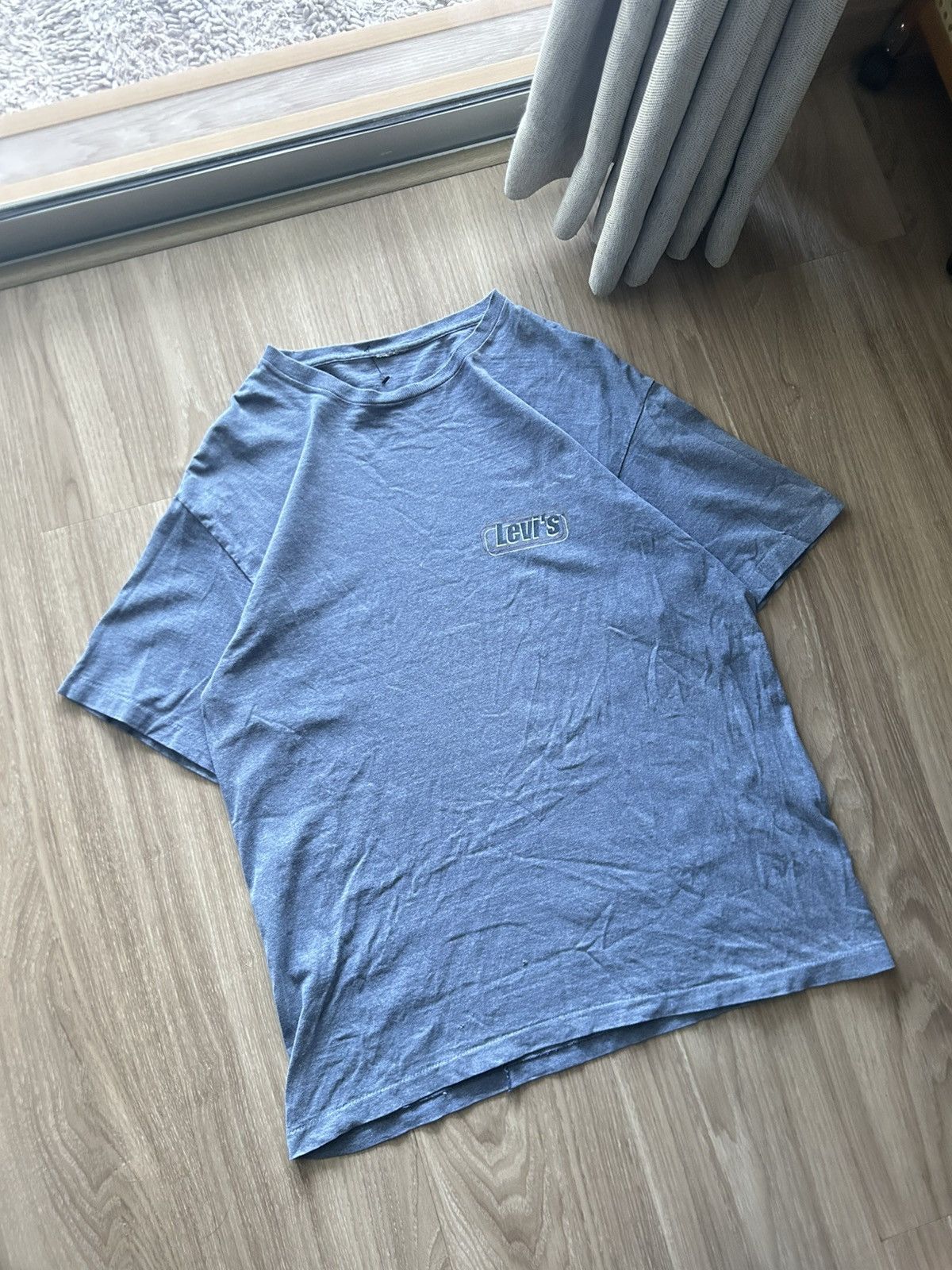 Levi's Vintage 90s Levi’s "Original Quality Blue Jeans" Blue Tee Size US L / EU 52-54 / 3 - 5 Thumbnail
