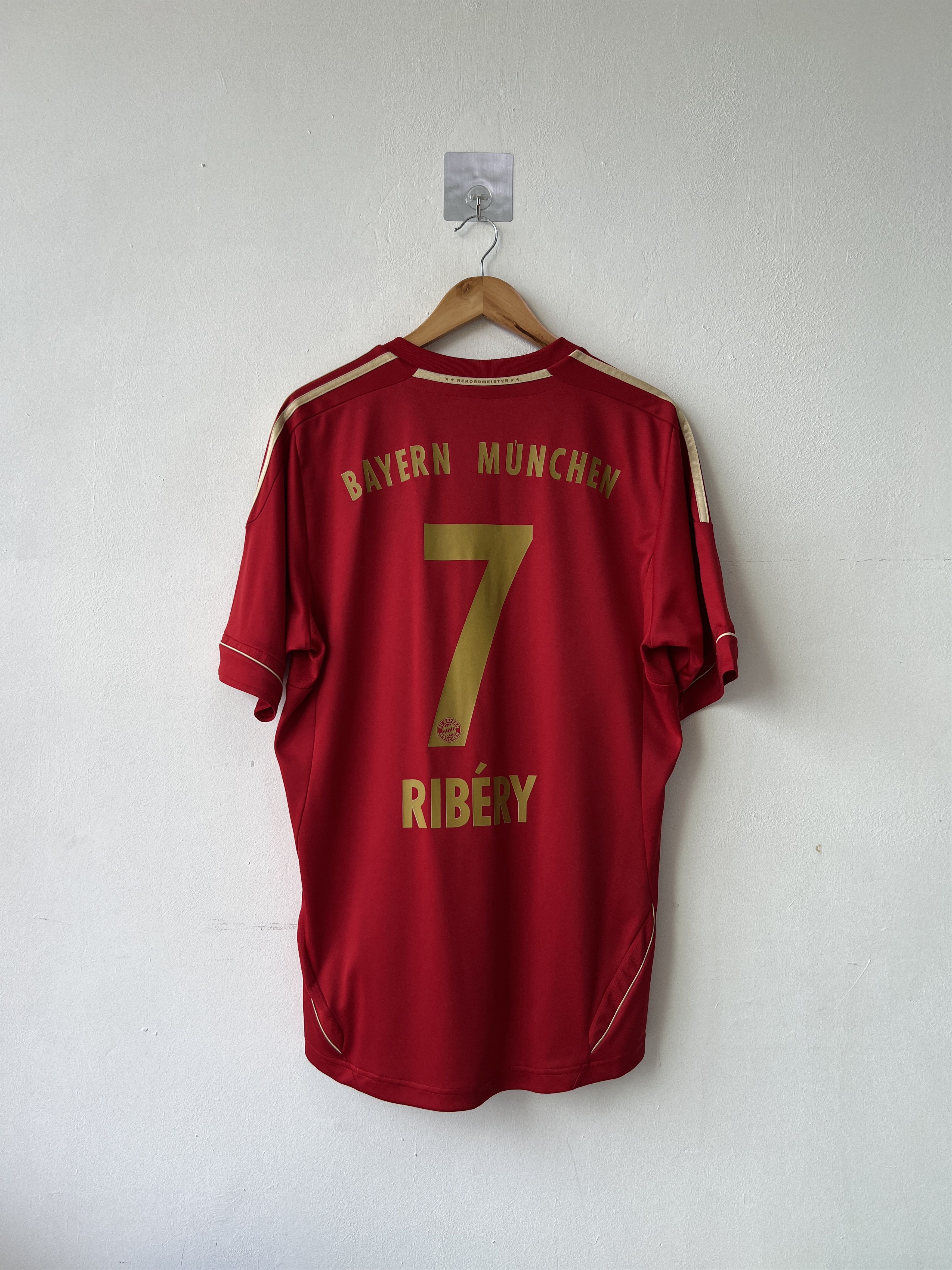 Adidas (L) Bayern Munich 2011-13 Home Kit Ribery #7 Size US L / EU 52-54 / 3 - 2 Thumbnail