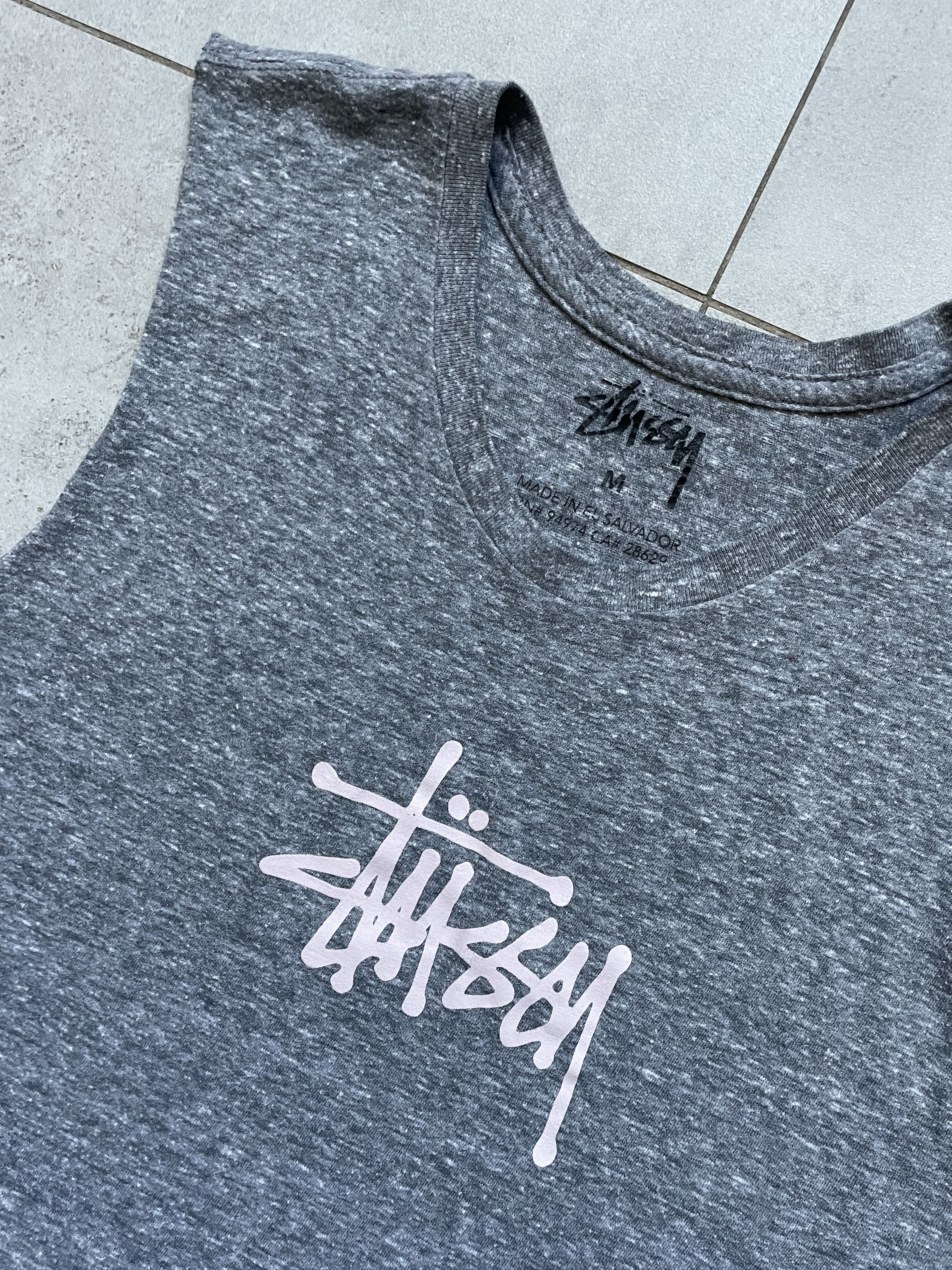Stussy Y2K STUSSY GRAY PINK LOGO TANK TOP Size US M / EU 48-50 / 2 - 3 Thumbnail