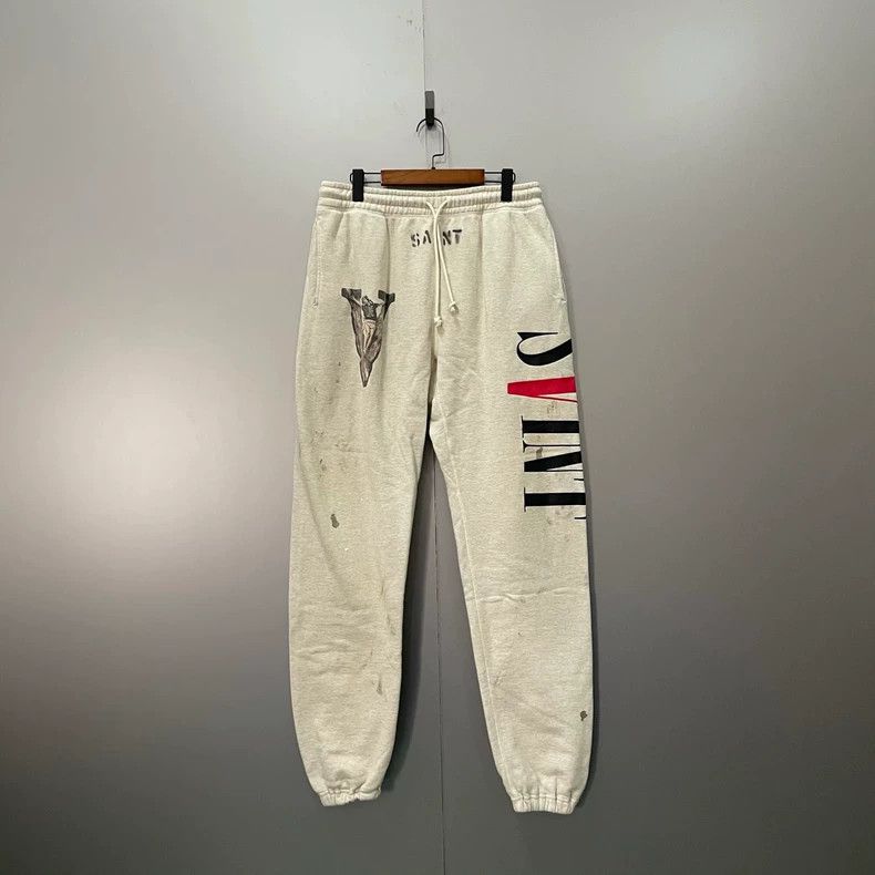 SAINT MICHAEL size l Off-white monogrammed sweatpants 2503