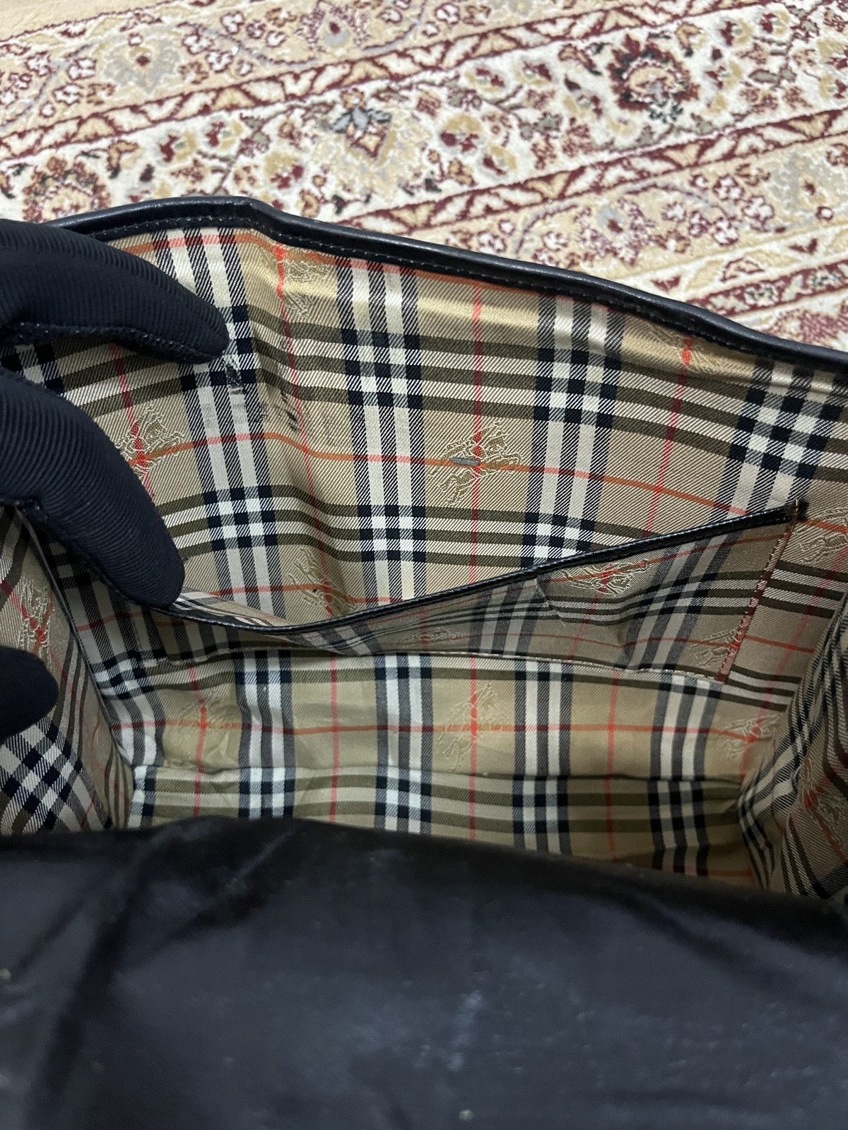 Burberry Burberry Leather Satchel Black Size ONE SIZE - 11 Thumbnail