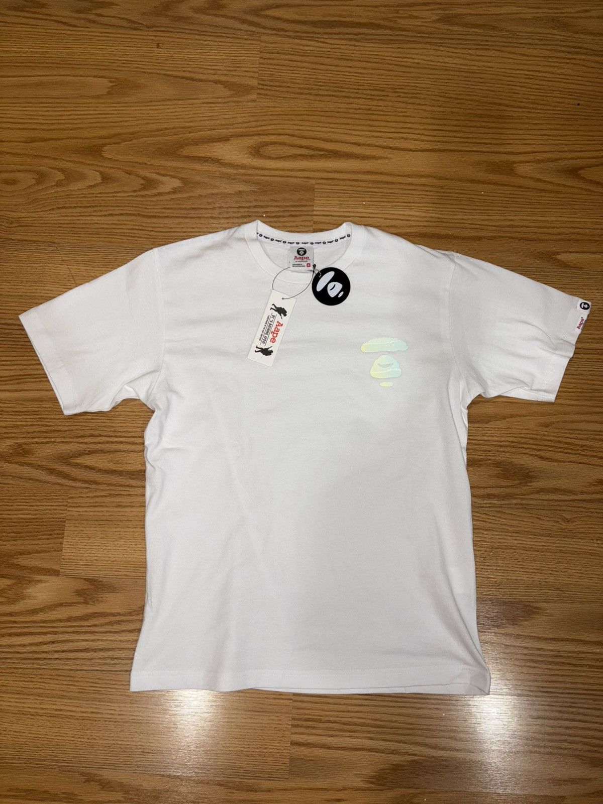 Aape A APE TEE White M1649XX Size US M / EU 48-50 / 2 - 1 Thumbnail