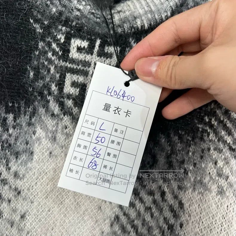 Givenchy Givenchy Mohair black and white checkered sweater Size US L / EU 52-54 / 3 - 7 Thumbnail