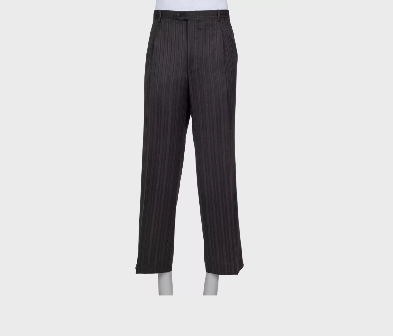 Zilli Zilli Black Striped Wool Suit IT60 4XL Size 54L - 4 Thumbnail
