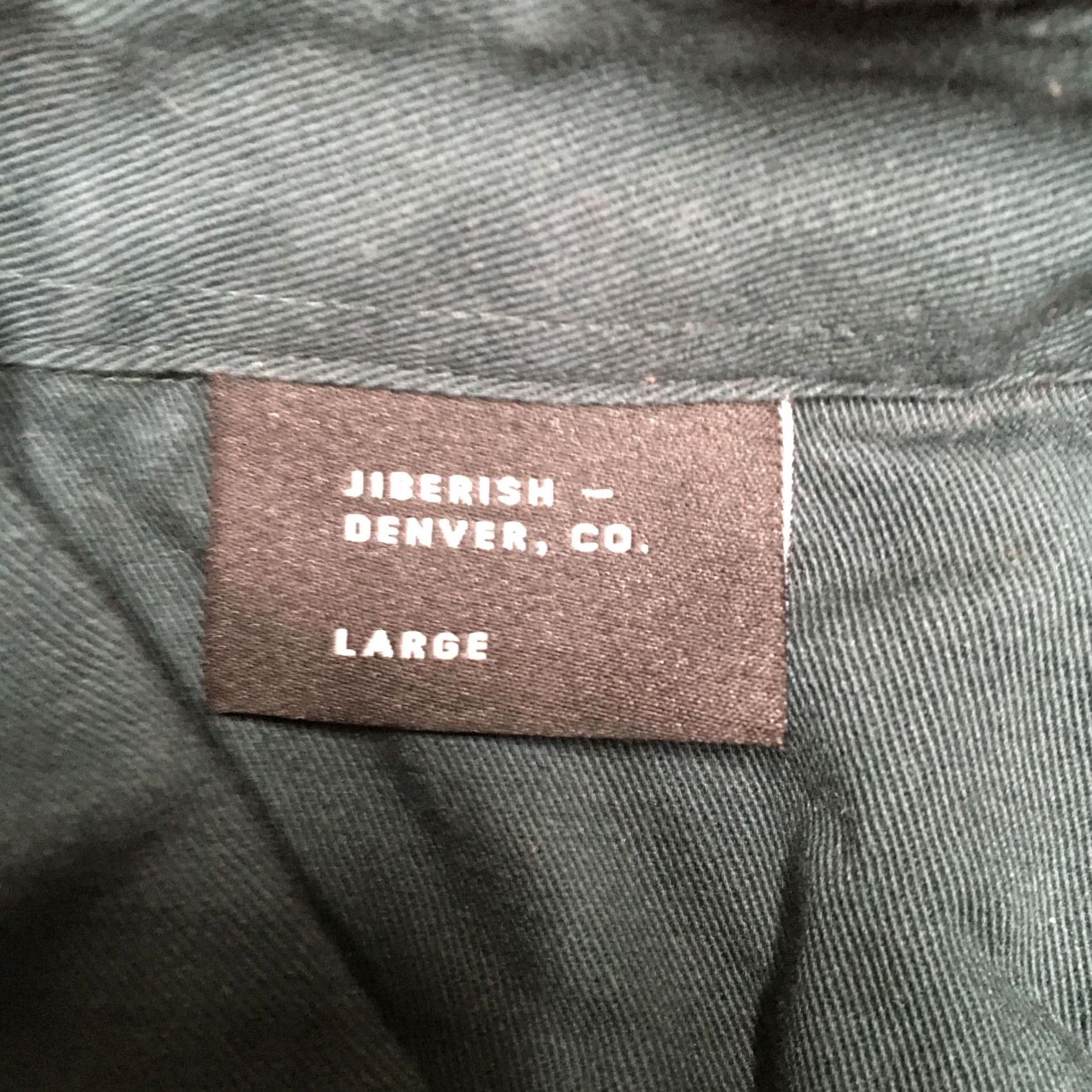 Vintage Jiberish Shirt Mens Large Green Twill Lined Button Up Workwear Casual Shacket Size US L / EU 52-54 / 3 - 4 Thumbnail