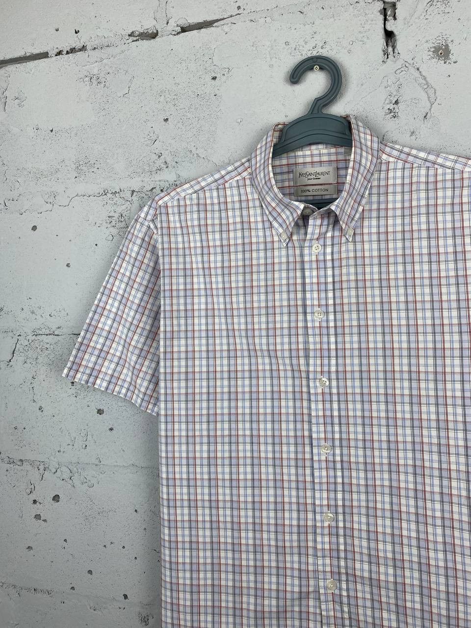 Vintage × Yves Saint Laurent Mens Vintage Yves Saint Laurent Shirts Plaid Iconic Size US L / EU 52-54 / 3 - 3 Thumbnail
