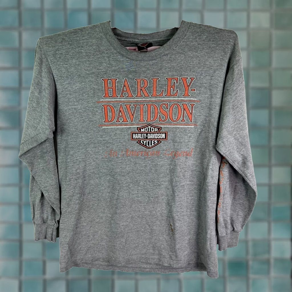 Harley Davidson Harley-Davidson T-Shirt Mens Size L Gray Long Sleeve Cape Girardeau MO Minor's Graphic Print Logo USA Biker Motorcycle USA Cadet Size US L / EU 52-54 / 3 - 1 Thumbnail