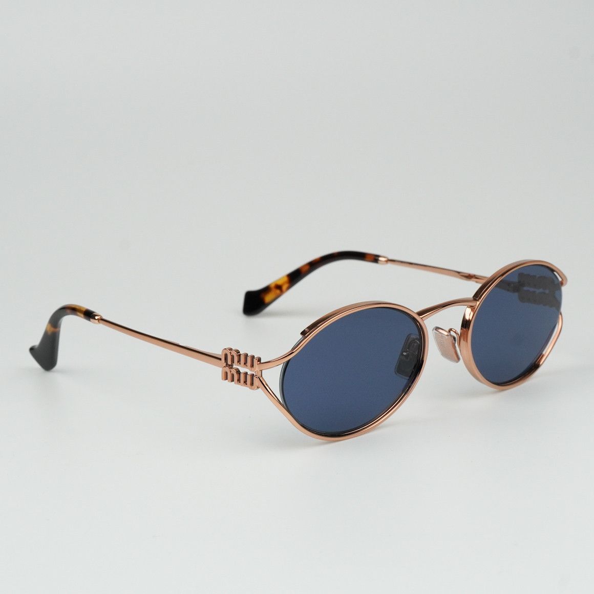 Miu Miu NEW Miu Miu MU52YS ZVF1V1 LOGO Oval Unisex Sunglasses Size ONE SIZE - 5 Thumbnail
