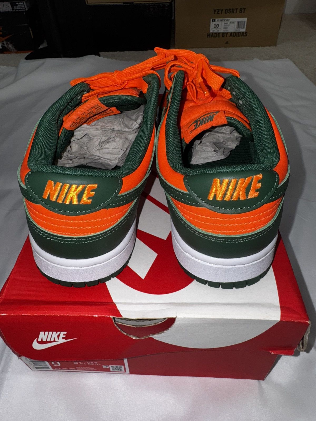 Nike Nike Dunk Low 'Miami Hurricanes' Size US 9 / EU 42 - 4 Thumbnail