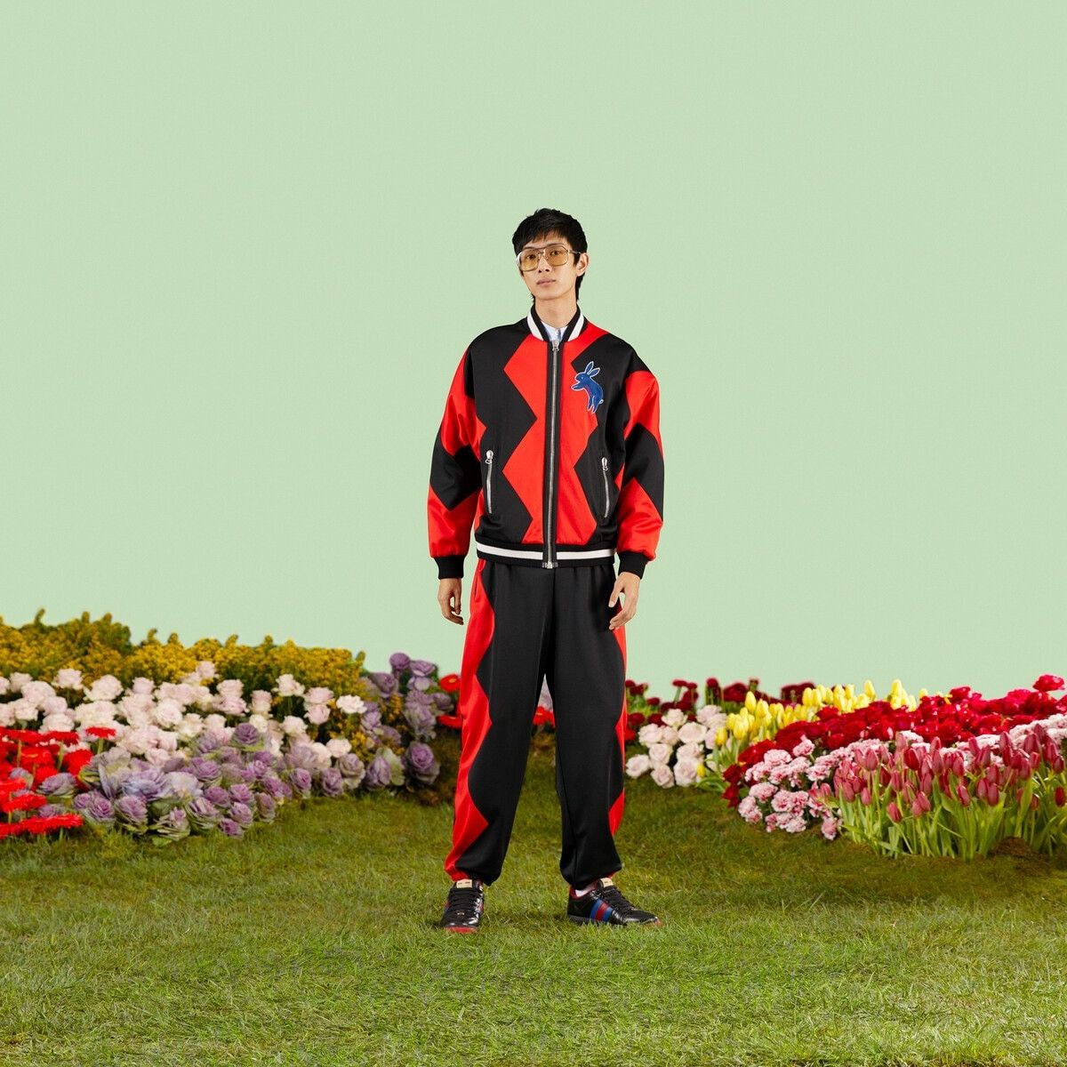 Gucci o1s1wg110125 Zig-Zag Jersey Jogging Pant in Multicolor Size US 28 / EU 44 - 2 Thumbnail