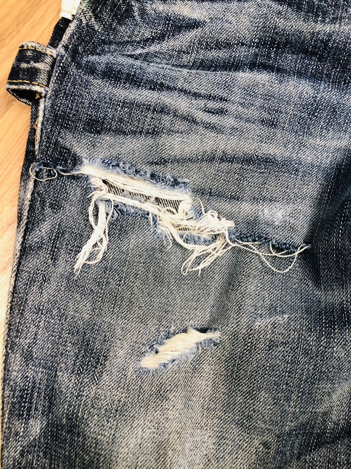 If Six Was Nine Lolita Jeans Y2K Distressed Bootcut/Flare Denim (Rare) (40) Size 32" / US 10 / IT 46 - 7 Thumbnail