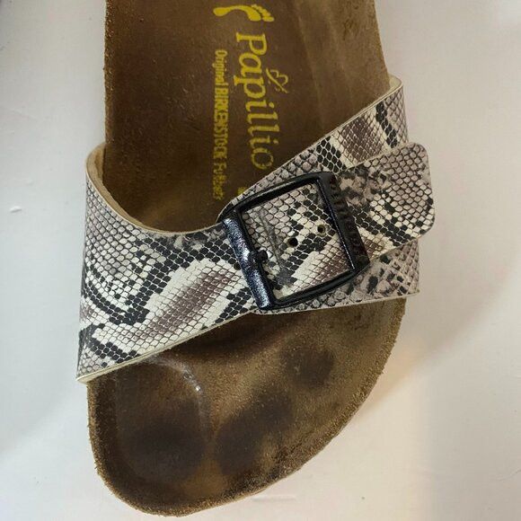 Birkenstock Papillio by Birkenstock Snake Print Slide Sandals Size 39 Size US 9 / IT 39 - 3 Thumbnail