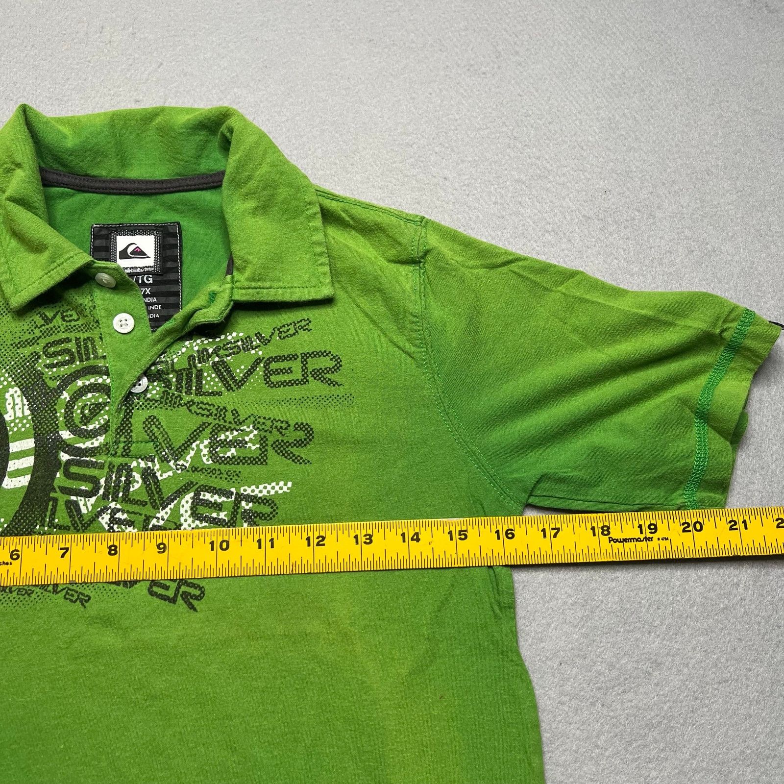 Quicksilver Quiksilver Youth Polo Shirt Size 7X XL Green Surf Skate Y2K Size XL / US 12-14 / IT 48-50 - 5 Thumbnail