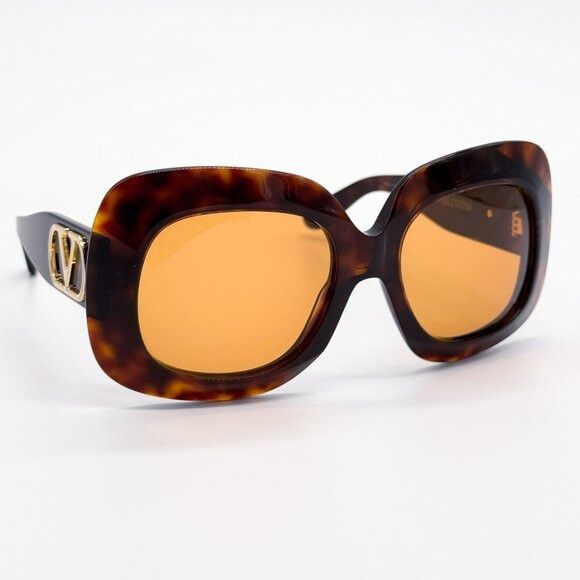 Valentino NEW VALENTINO SUNGLASSES VLS-180C HAVANA/ORANGE WOMEN EYEWEA Size ONE SIZE - 3 Thumbnail