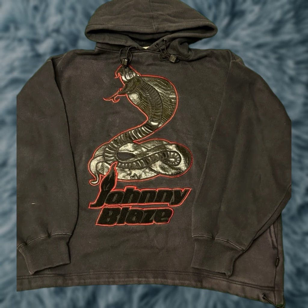 Vintage VINTAGE Johnny Blaze Hoodie Mens XL Black 90s Y2K Hip Hop Snake Cobra Jacket Size US XL / EU 56 / 4 - 1 Thumbnail