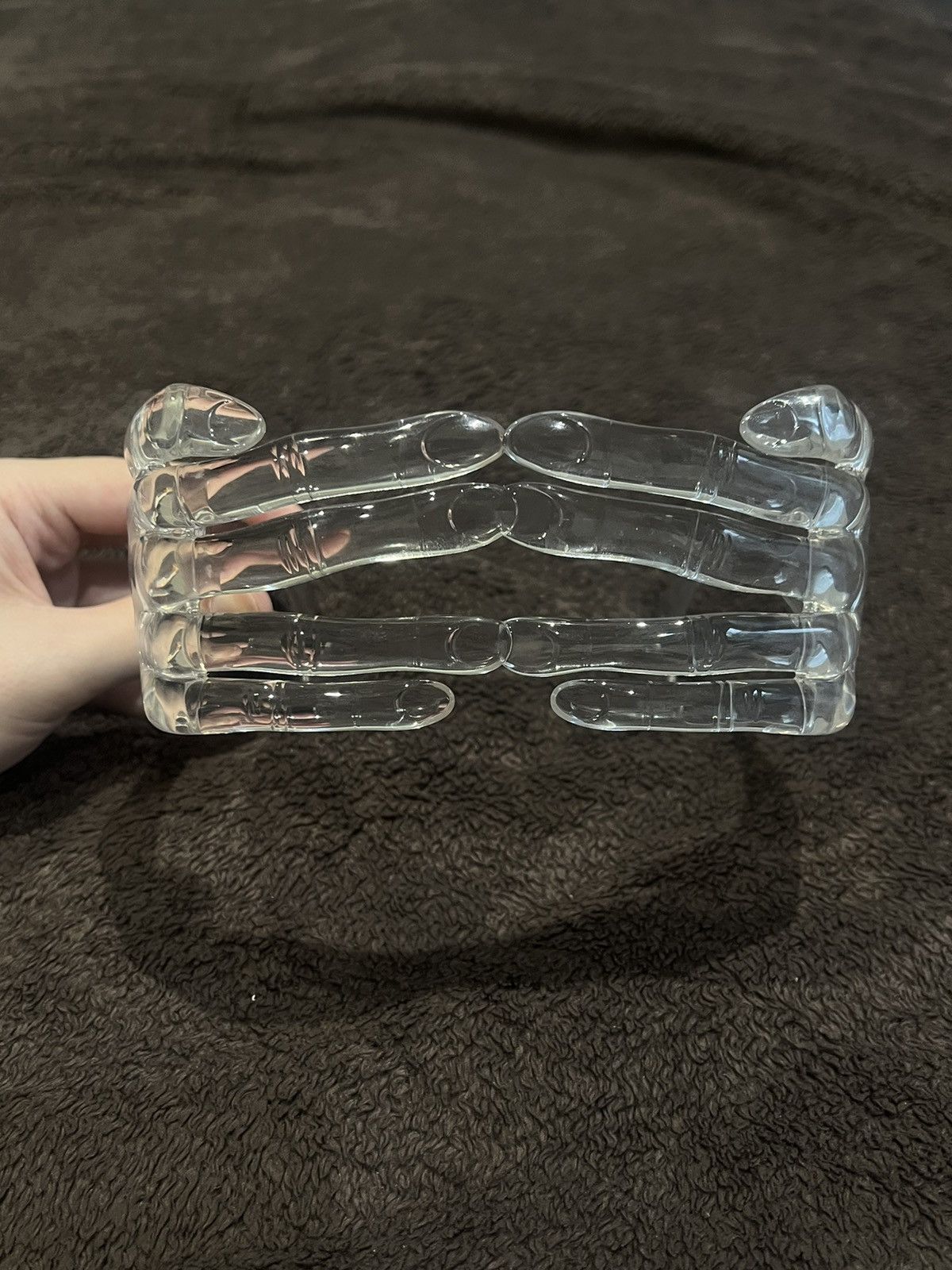 Jeremy Scott × Linda Farrow Iconic Clear Skeleton Fingers Hands Sunglasses New Size ONE SIZE - 4 Thumbnail