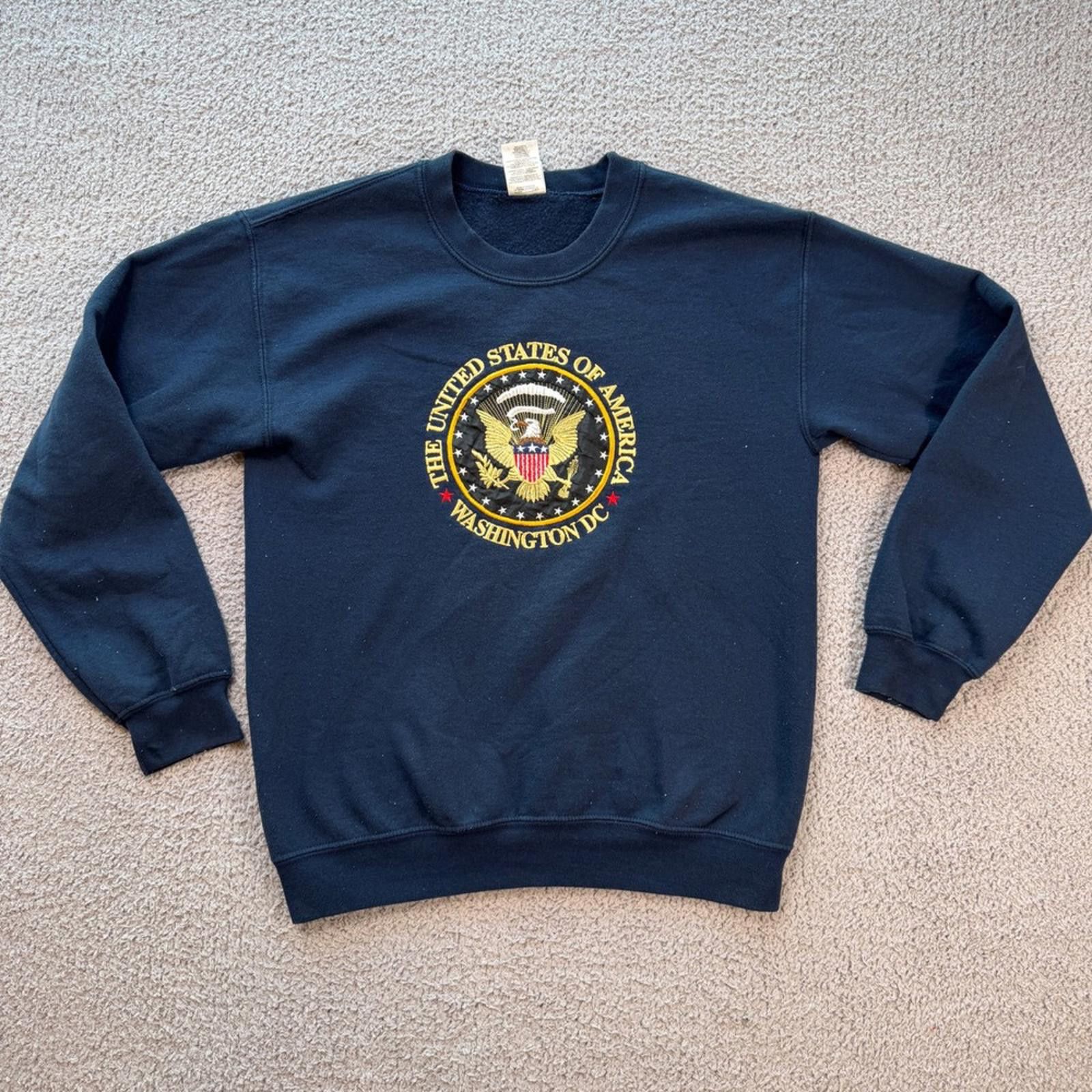Other USA Great Seal Washington DC Embroidered Crewneck Sweatshirt Size US S / EU 44-46 / 1 - 6 Thumbnail