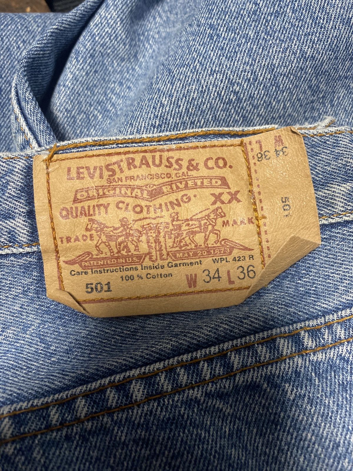 Levi's Levi's 501 Vintage Mens Denim Pants Jeans Made In Usa Size US 34 / EU 50 - 2 Thumbnail