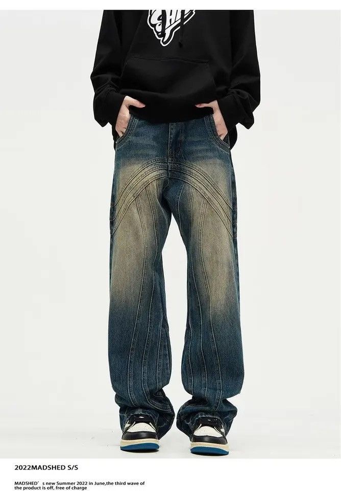 Japanese Brand × Vintage Y2k Hip Hop Street Casual Pants Loose Wide Leg Splice Size US 34 / EU 50 - 3 Thumbnail