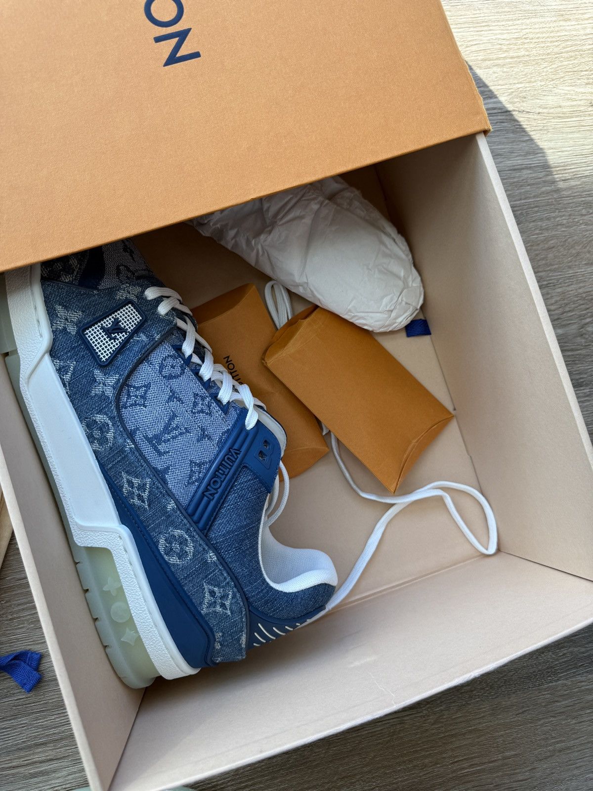 Louis Vuitton Louis Vuitton Denim trainer Sneakers Size US 12 / EU 45 - 16 Thumbnail