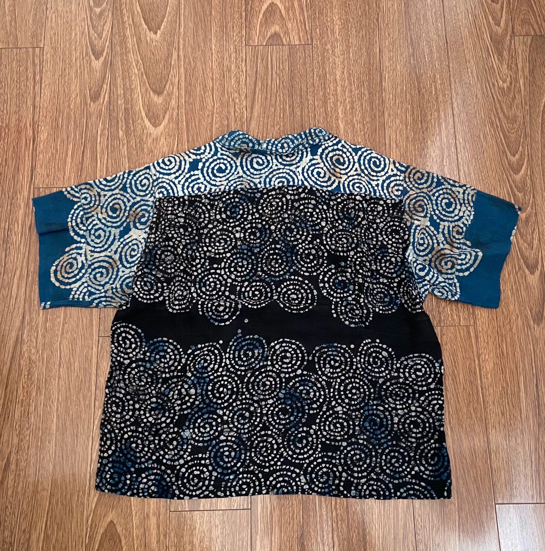 Story Mfg. worn STORY MFG INDIGO BANDANA short sleeve S shirt Size US S / EU 44-46 / 1 - 2 Thumbnail