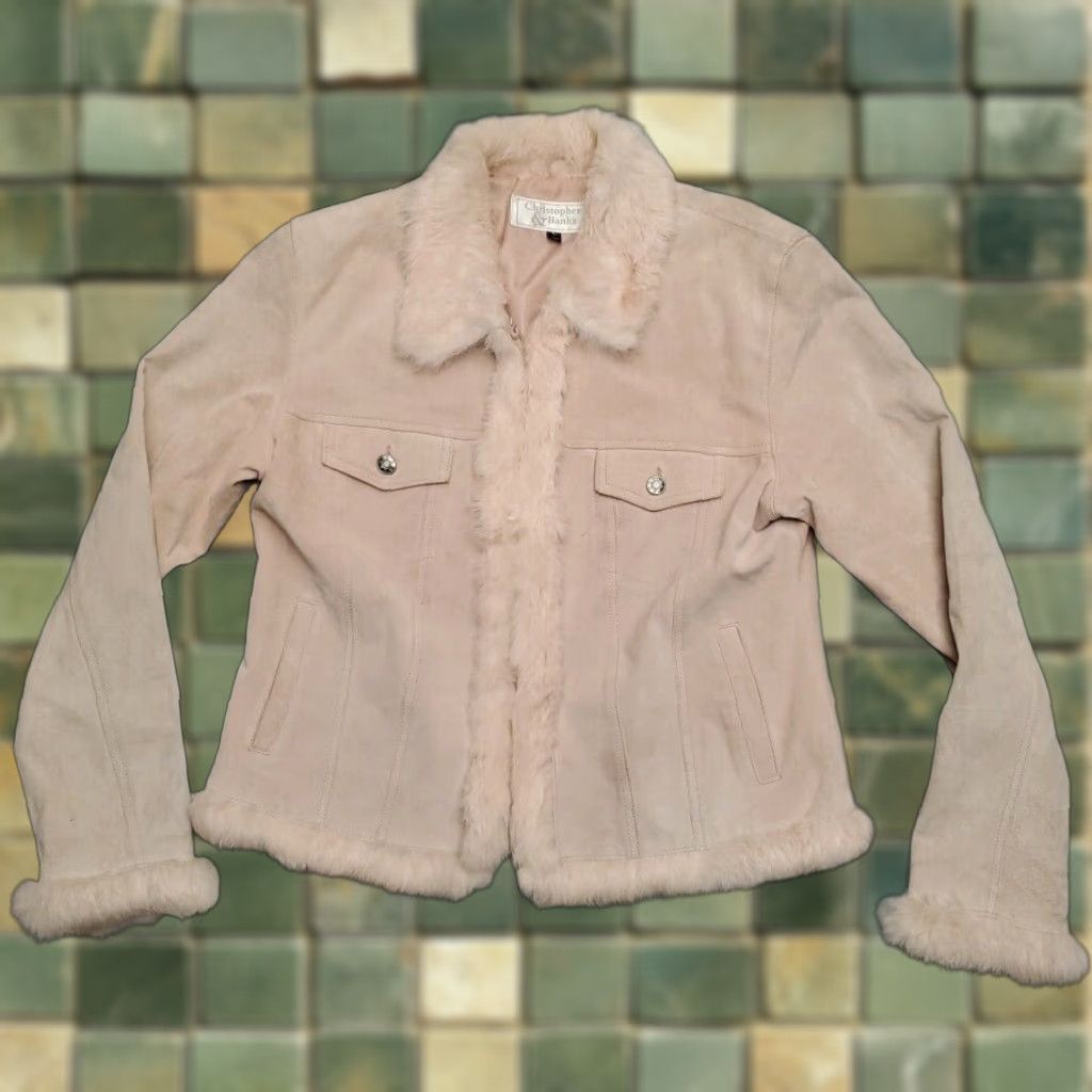 Vintage VINTAGE Penny Lane Jacket Womens Large Pink Genuine Leather Fur Lined 90s Y2K Size L / US 10 / IT 46 - 1 Thumbnail