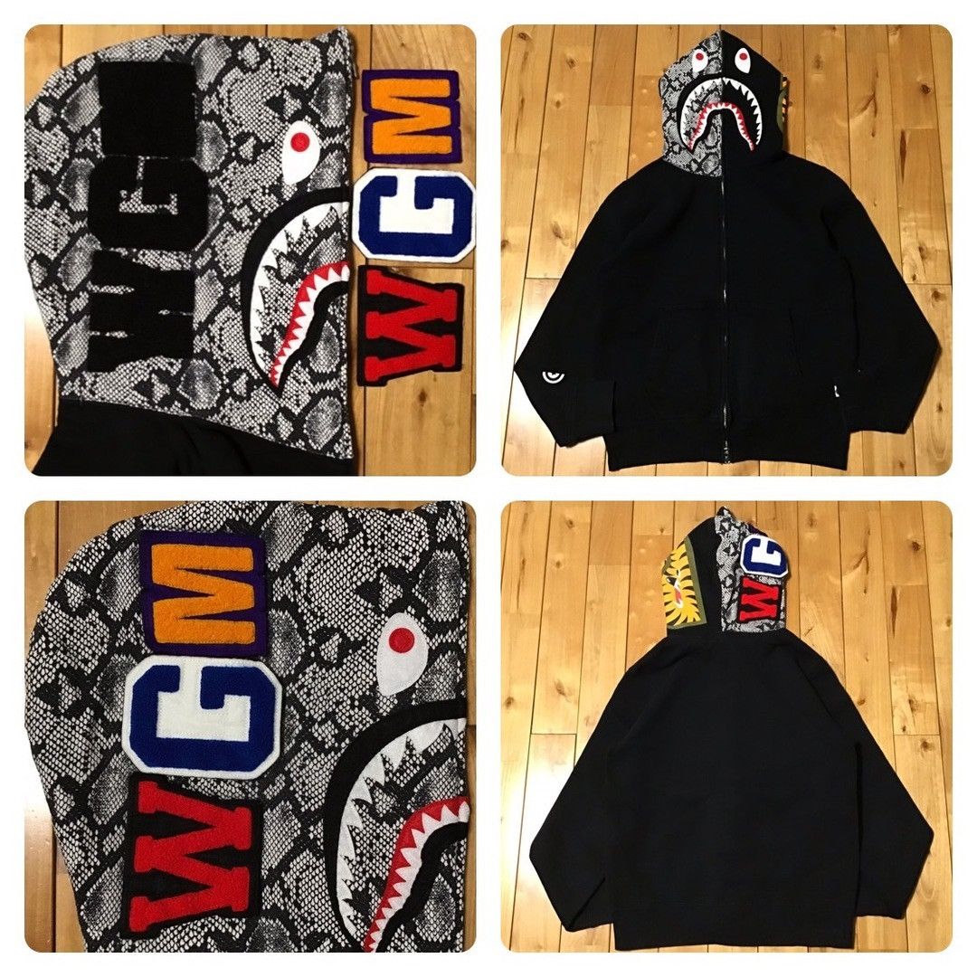 Bape × Nigo 2013 BAPE Snake shark full zip hoodie a bathing ape NIGO Size US M / EU 48-50 / 2 - 1 Thumbnail
