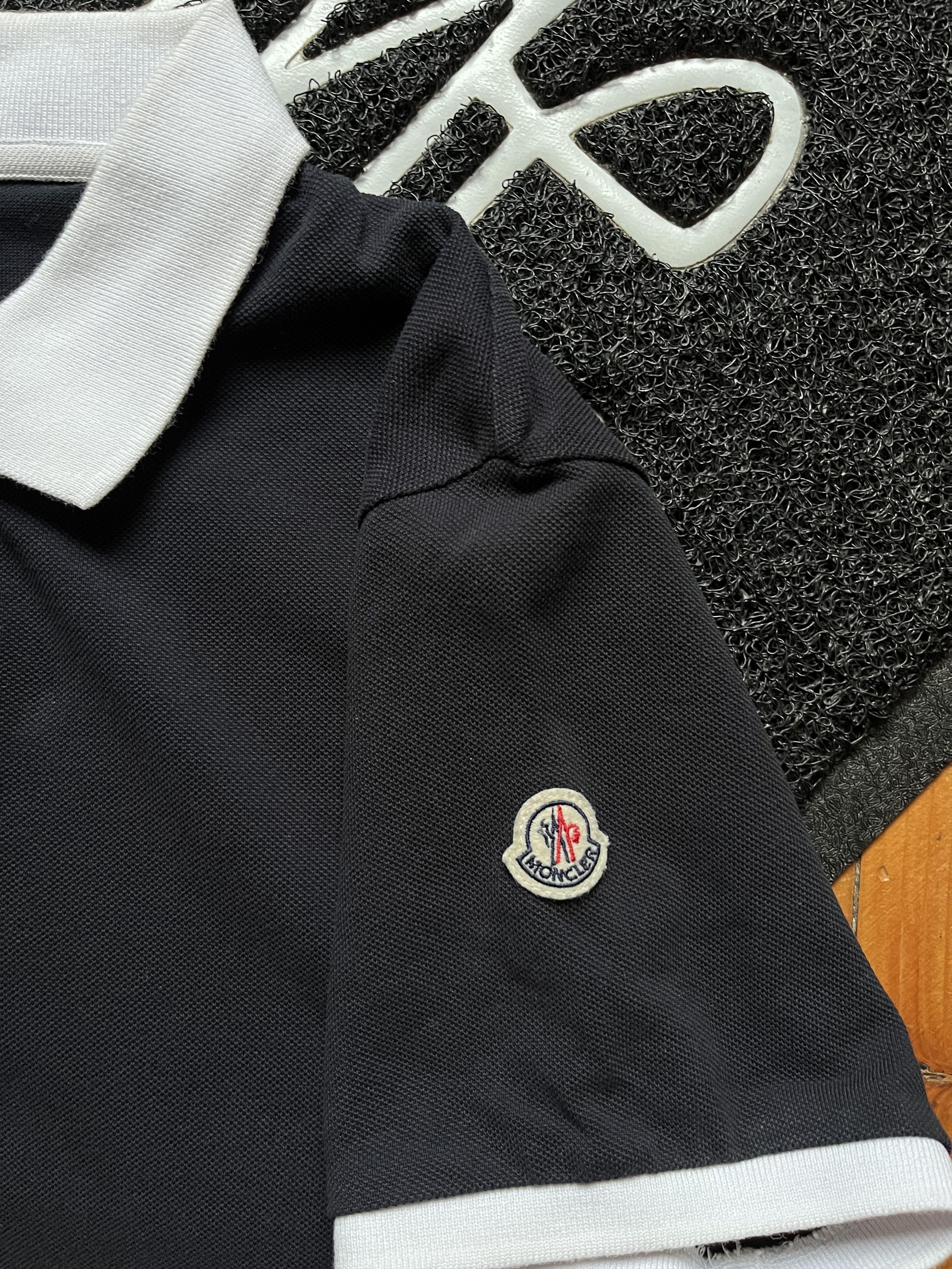 Moncler Moncler Luxury Maglia Polo Manica Corta Black Tee Authentic Size US M / EU 48-50 / 2 - 3 Thumbnail