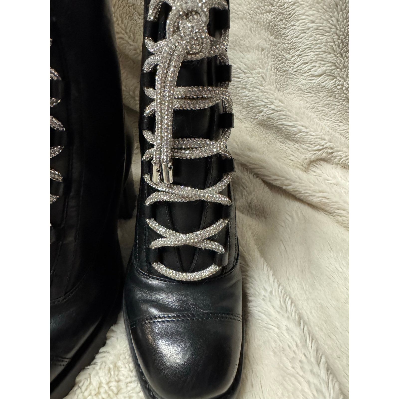 SCHUTZ Schutz Pearl Combat Lace-Up Boots Black Leather Size 8.5 New Size US 8.5 / IT 38.5 - 4 Thumbnail