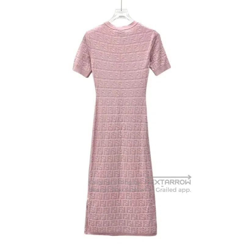 Fendi Fendi Pink Cotton Midi Dress for Women . Size M / US 6-8 / IT 42-44 - 2 Thumbnail