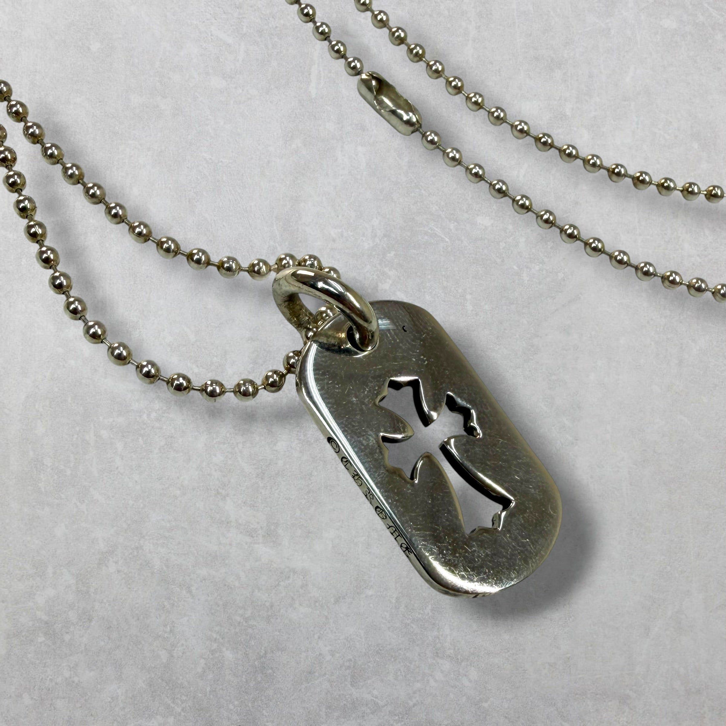 Chrome Hearts Chrome Hearts Cross Cutout Dog Tag w/ Ball Chain Size ONE SIZE - 2 Thumbnail