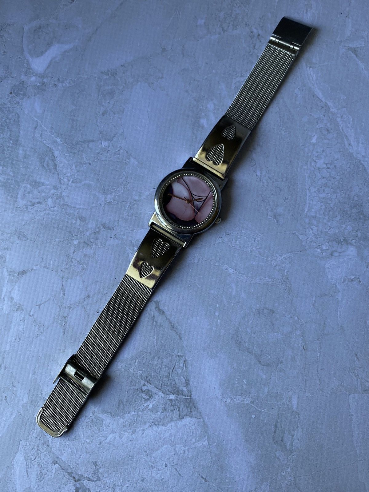 Jewelry × Vintage Sexy Girl Watch with Bold Dial and Mesh Bracelet Size ONE SIZE - 6 Thumbnail