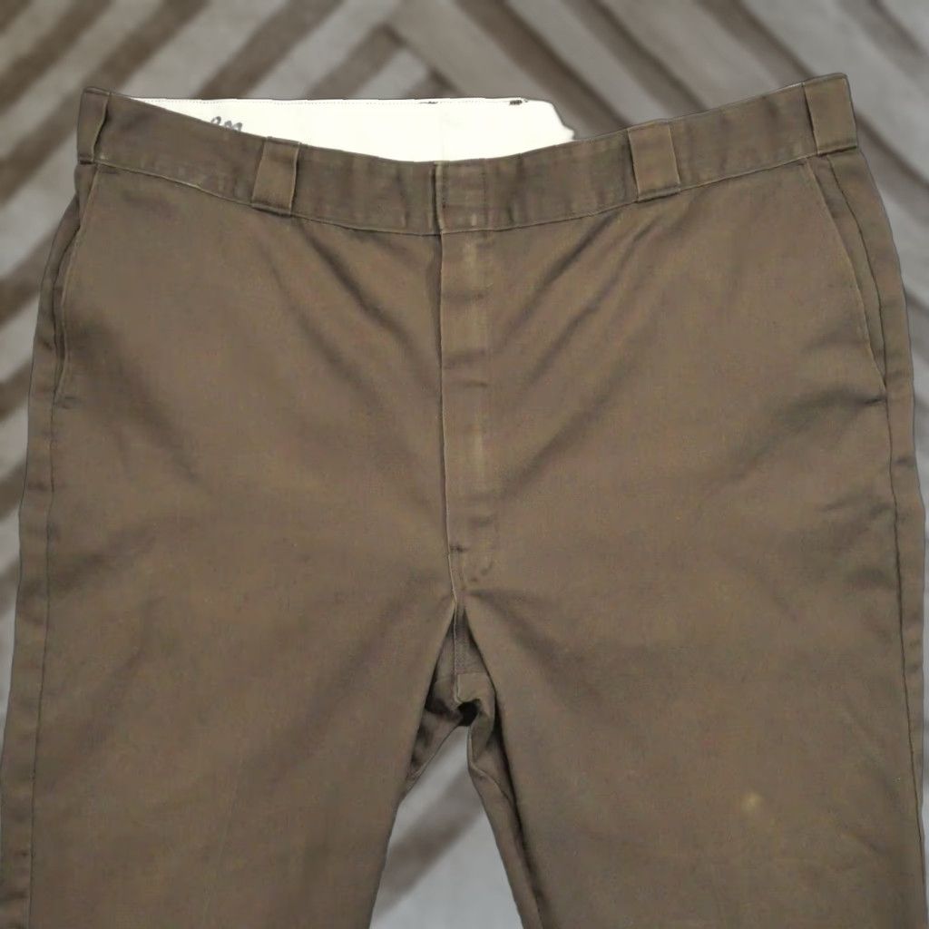 Dickies VINTAGE Dickies Pants Mens 44x30 Brown Chino Straight Workwear 42x30 80s Kitchen? Size US 42 / EU 58 - 1 Thumbnail