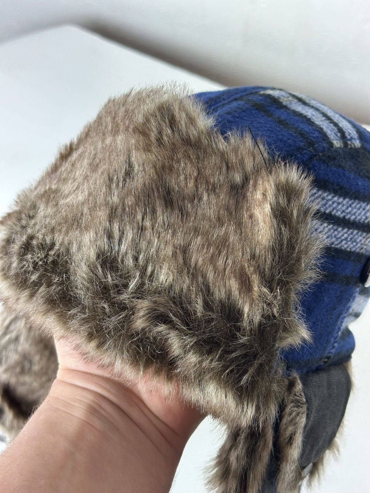 Hysteric Glamour × Vintage Crazy Y2K Mohair Fuzzy Hat Ushanka Punk Huge Size ONE SIZE - 9 Thumbnail