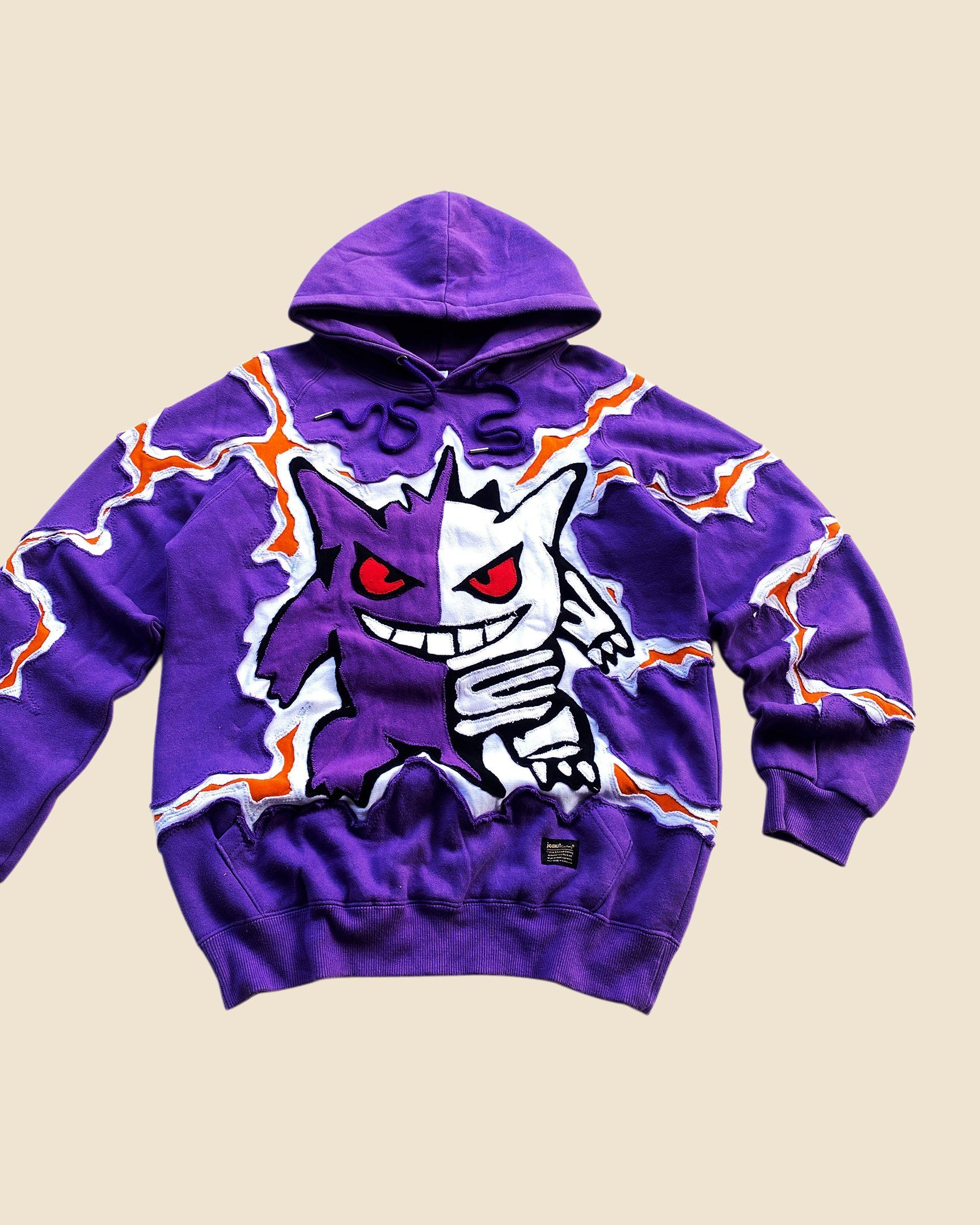 Handmade × Pokemon 1 OF 1 REWORKED GENGAR HALF SKELETON HOODIE SIZE M/L Size US L / EU 52-54 / 3 - 4 Thumbnail