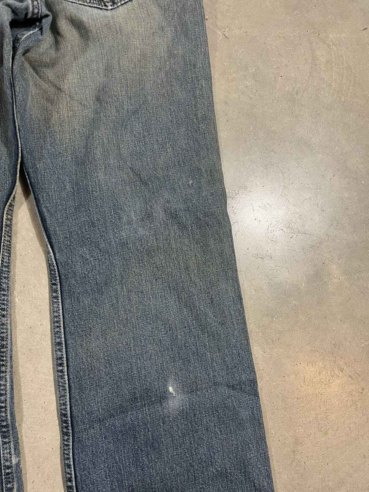 Levi's Vintage Levis 527 Low Rise Bootcut Mud Wash Faded Blue Jeans Size US 35 - 7 Thumbnail