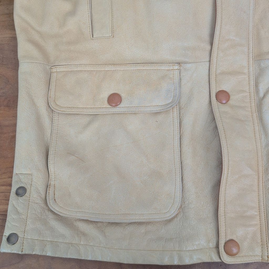 Vintage × Wilsons Leather Vintage Light Brown Leather Field Coat Style Jacket Size US XL / EU 56 / 4 - 4 Thumbnail