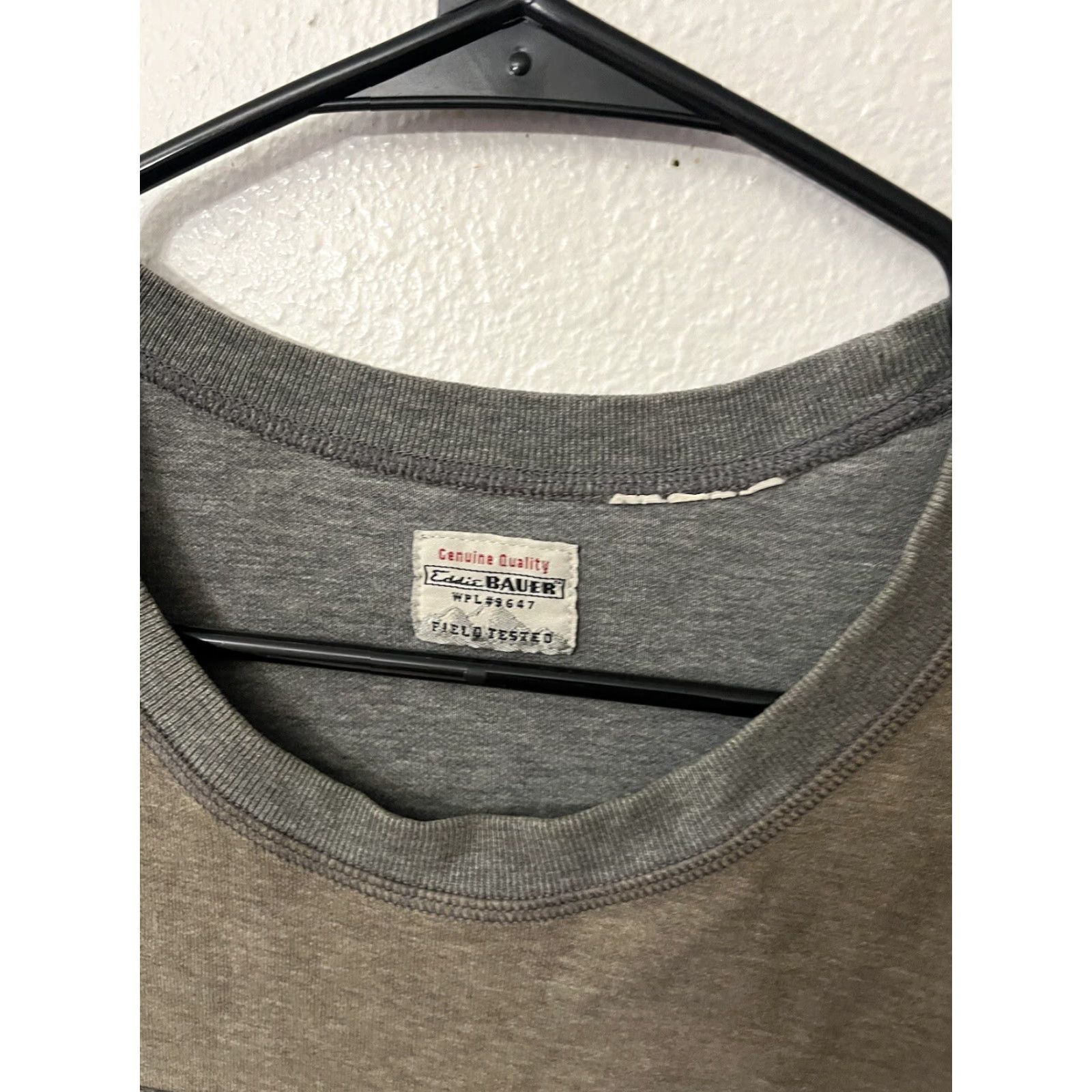 Eddie Bauer Eddie Bauer T-Shirt Mens L Gray 94% Cotton 6% Polyester Regular Field Tested Shirt Size US L / EU 52-54 / 3 - 3 Thumbnail