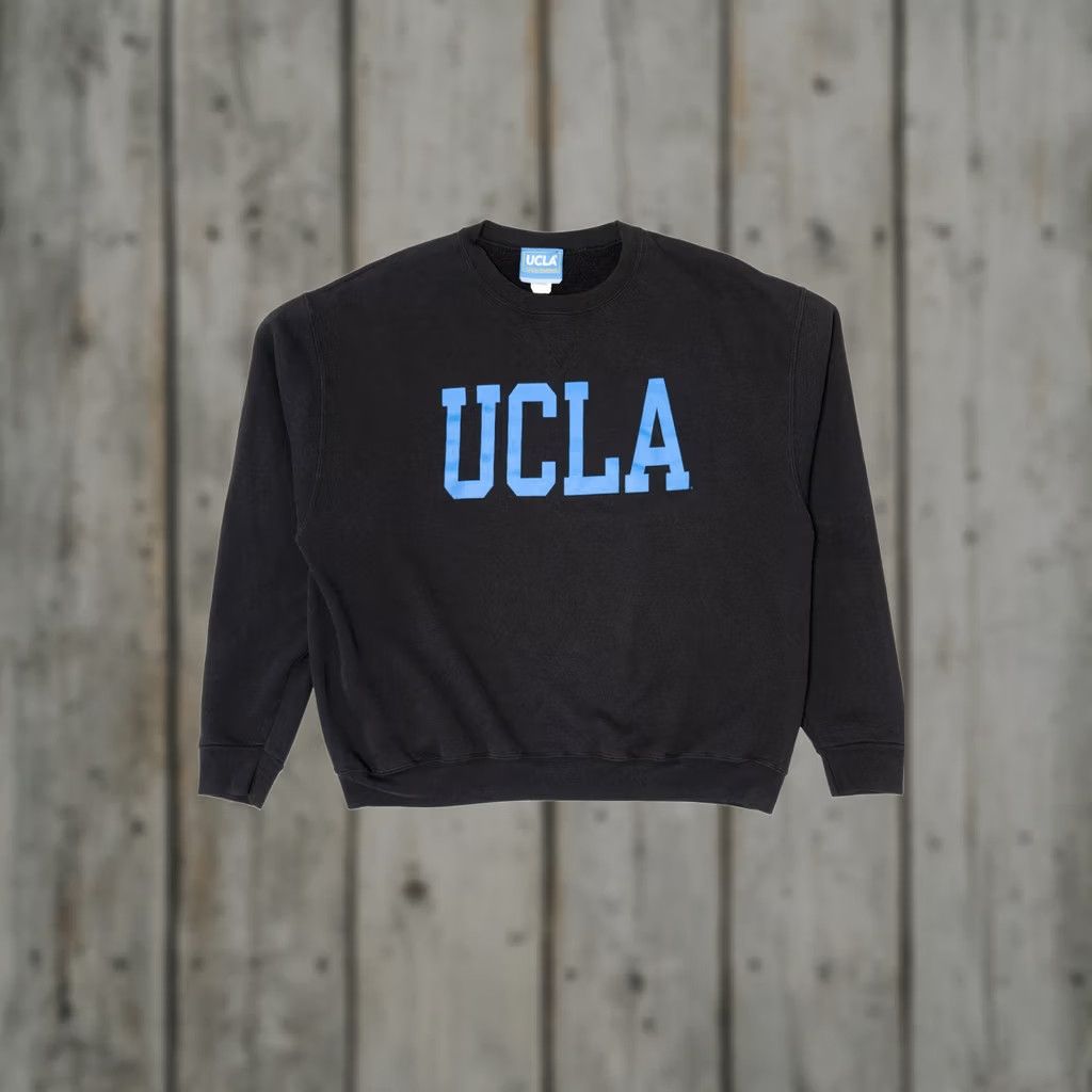 Vintage VINTAGE UCLA Sweatshirt Shirt Adults XL Black 1990s Mens Womens Students UCLA Size US XL / EU 56 / 4 - 1 Thumbnail