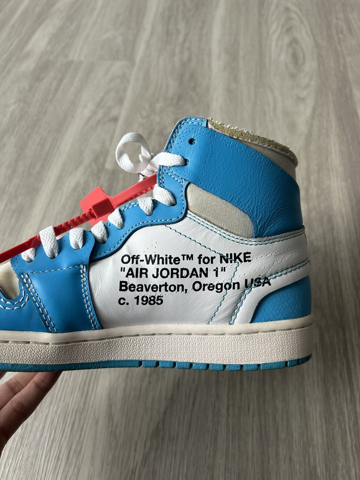 Jordan Brand × Off-White Off-White X Air Jordan 1 High OG UNC Size 8.5 Size US 8.5 / EU 41-42 - 22 Thumbnail