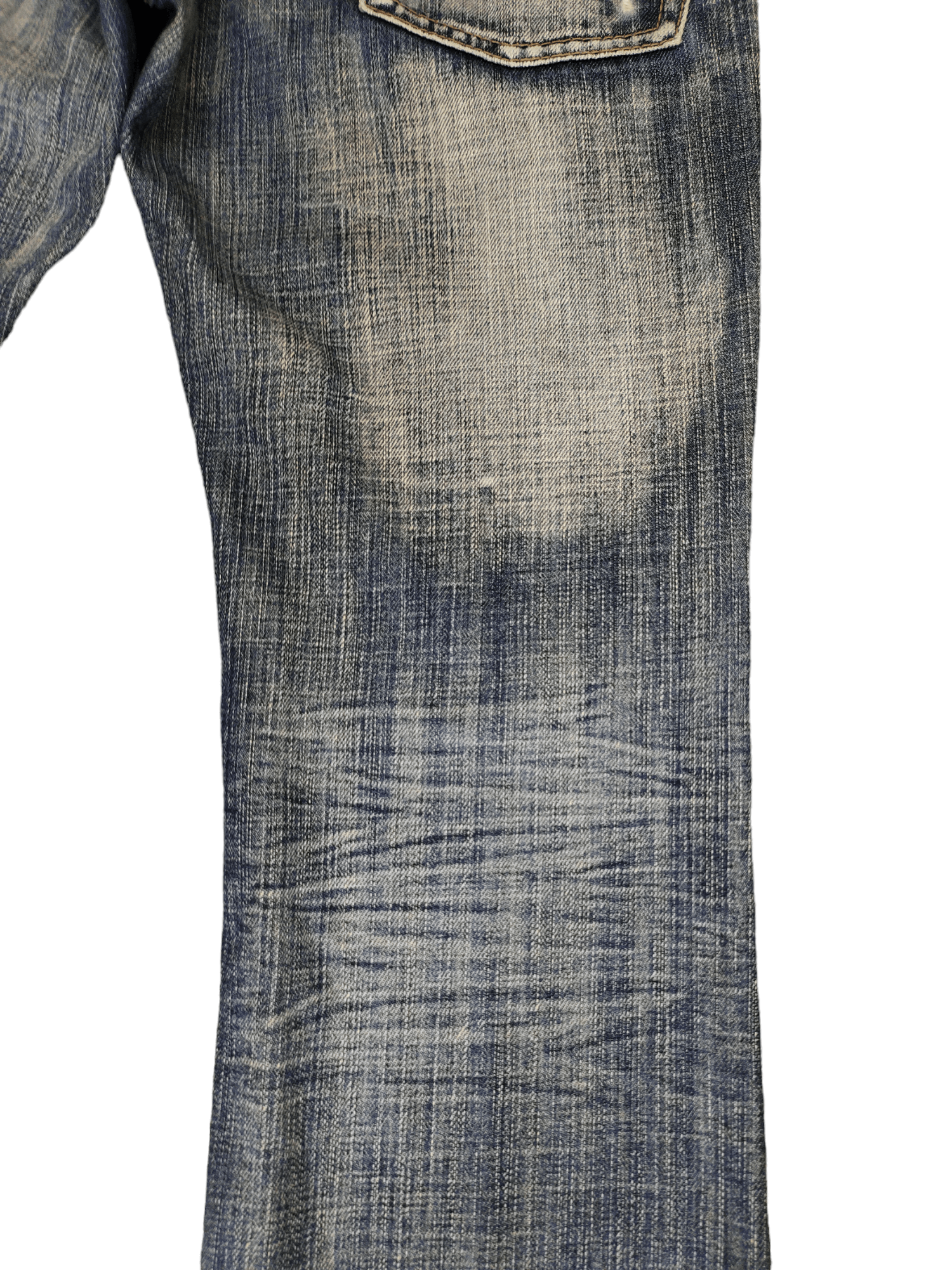 If Six Was Nine Flare Jean Different Rupert Leather Patchwork Pocket Bootcut Size US 30 / EU 46 - 7 Thumbnail