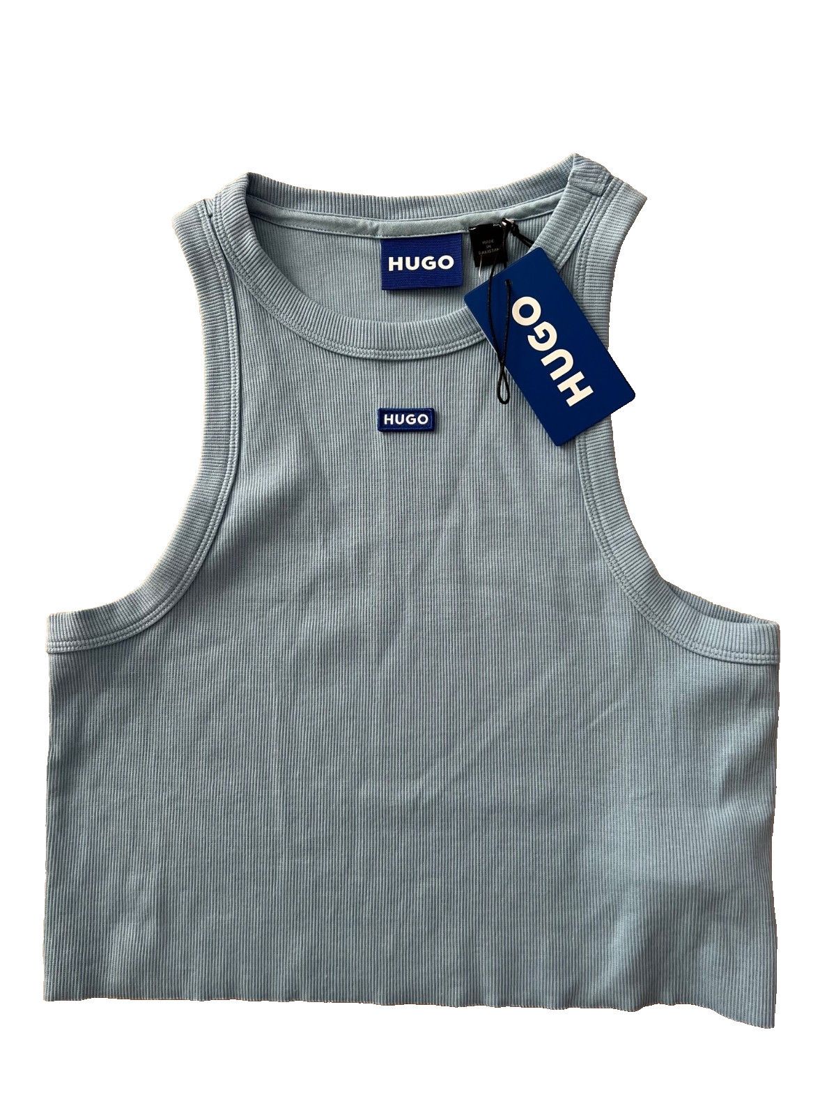 Hugo Hugo by Hugo Boss Rib Crop Tank Baby Blue ( XL ) Size XL / US 12-14 / IT 48-50 - 4 Thumbnail