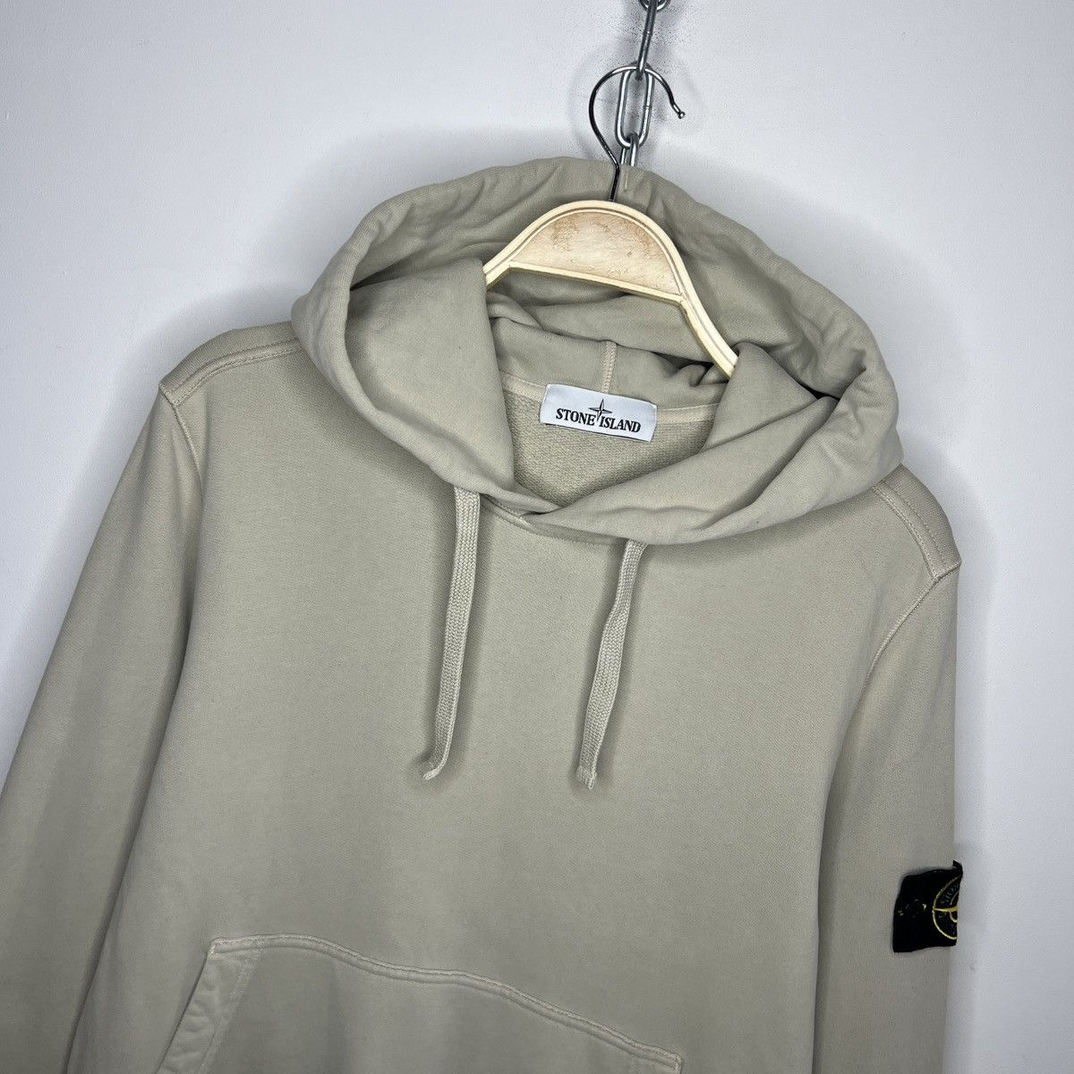 Stone Island Stone Island Hoodie Sweatshirt Hooded Beige Badge Logo Size US M / EU 48-50 / 2 - 4 Thumbnail