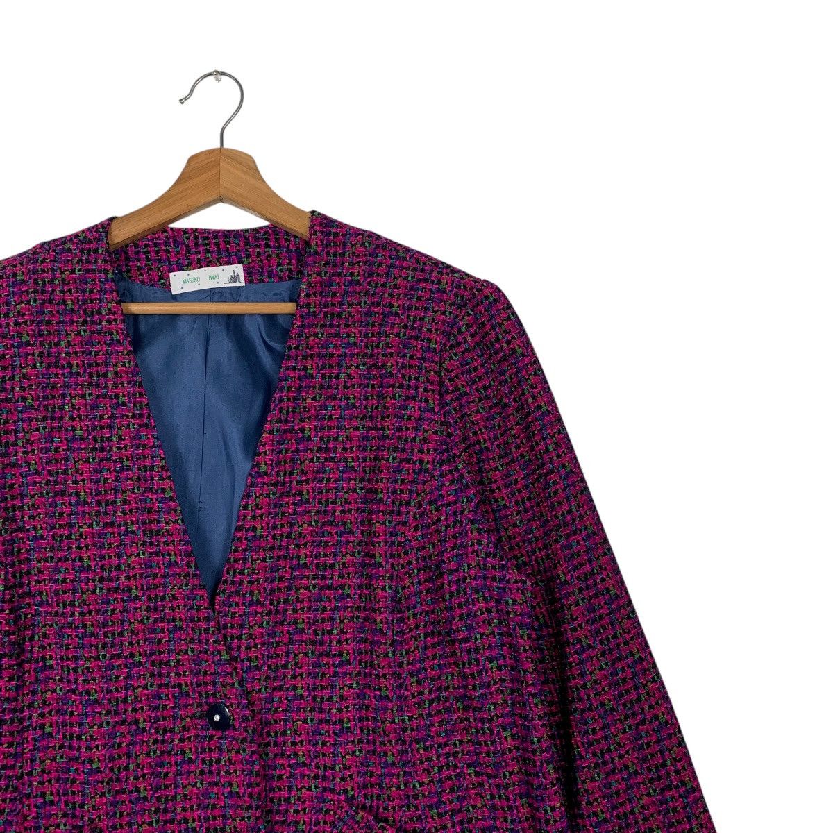 Japanese Brand Japanese Designer Masuko Iwai Women Tweed Jacket Size M / US 6-8 / IT 42-44 - 5 Thumbnail