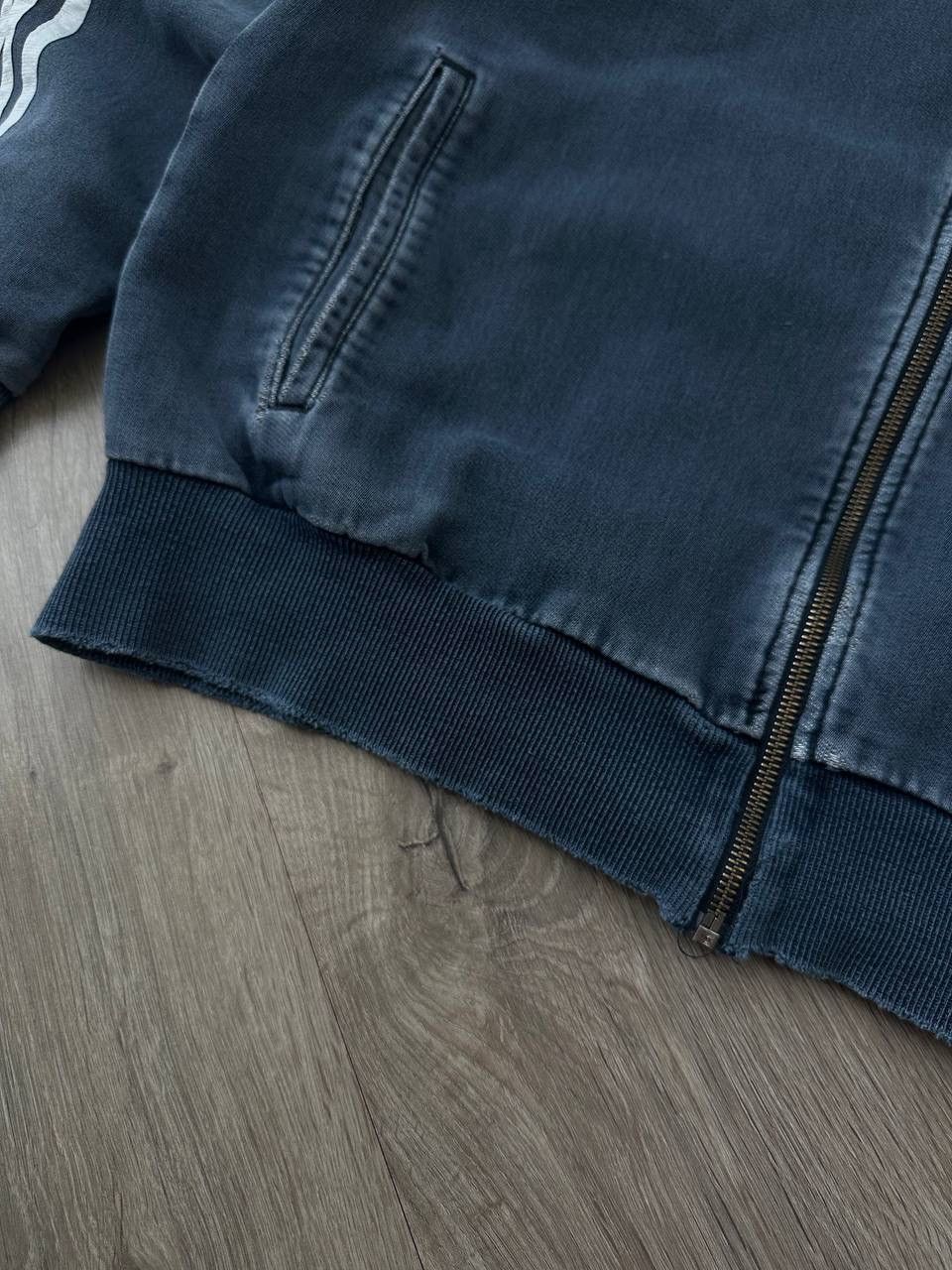 Adidas × Vintage Vintage Adidas Distressed Faded Blue Zip Hoodie Size US XL / EU 56 / 4 - 15 Thumbnail