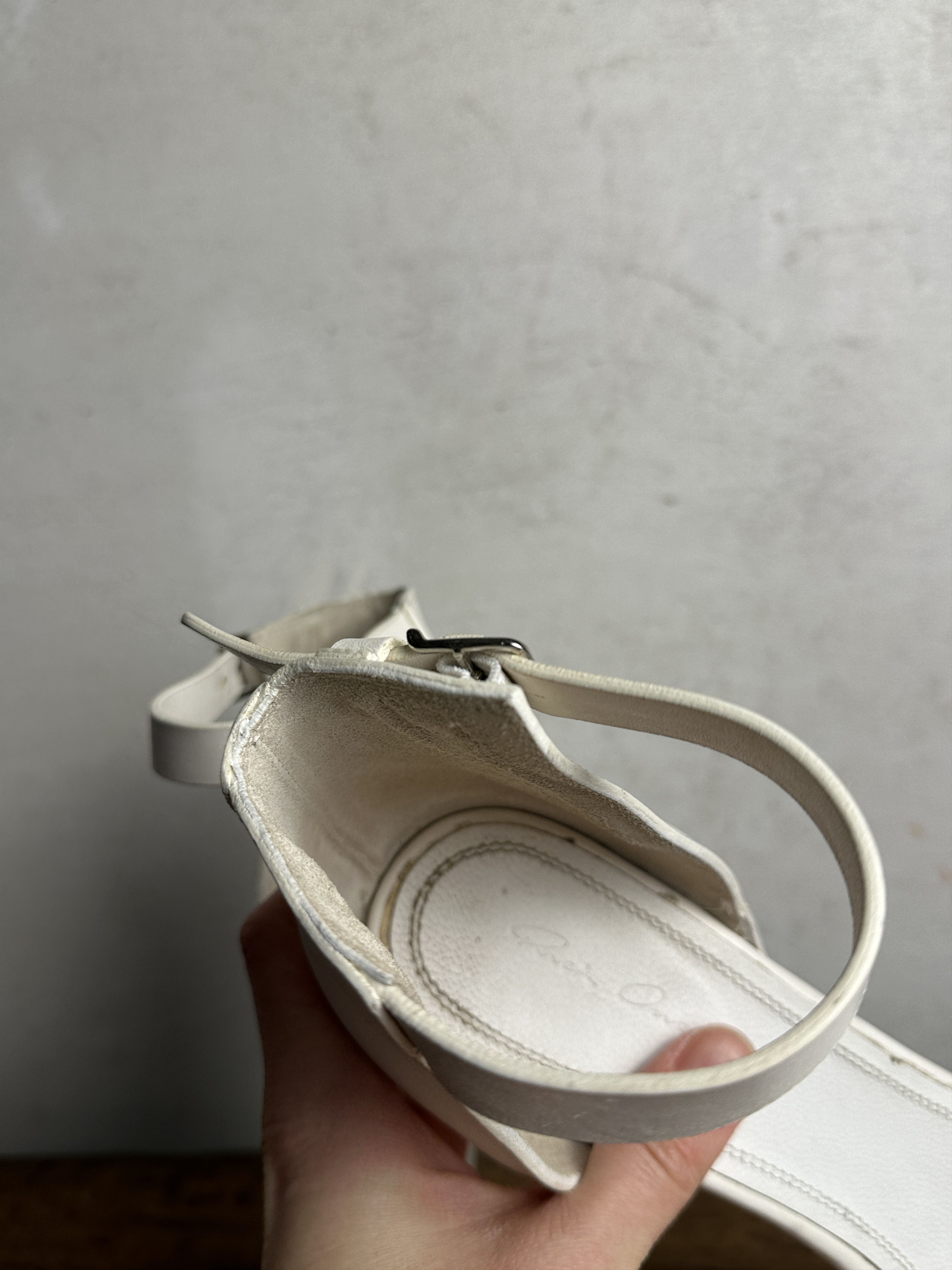 Rick Owens Rick Owens White Wedge Sandals Size US 9.5 / IT 39.5 - 9 Thumbnail