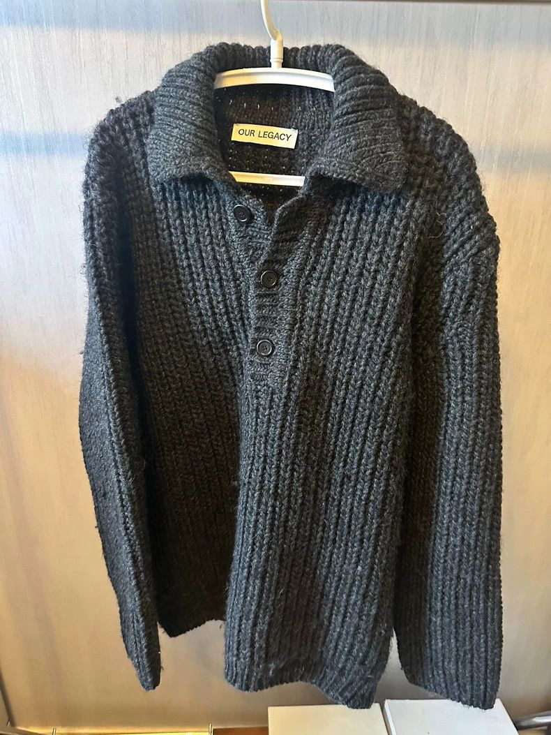 Our Legacy Thick Our Legacy Polo Sweater for Cold Weather - dmc Size US M / EU 48-50 / 2 - 1 Thumbnail