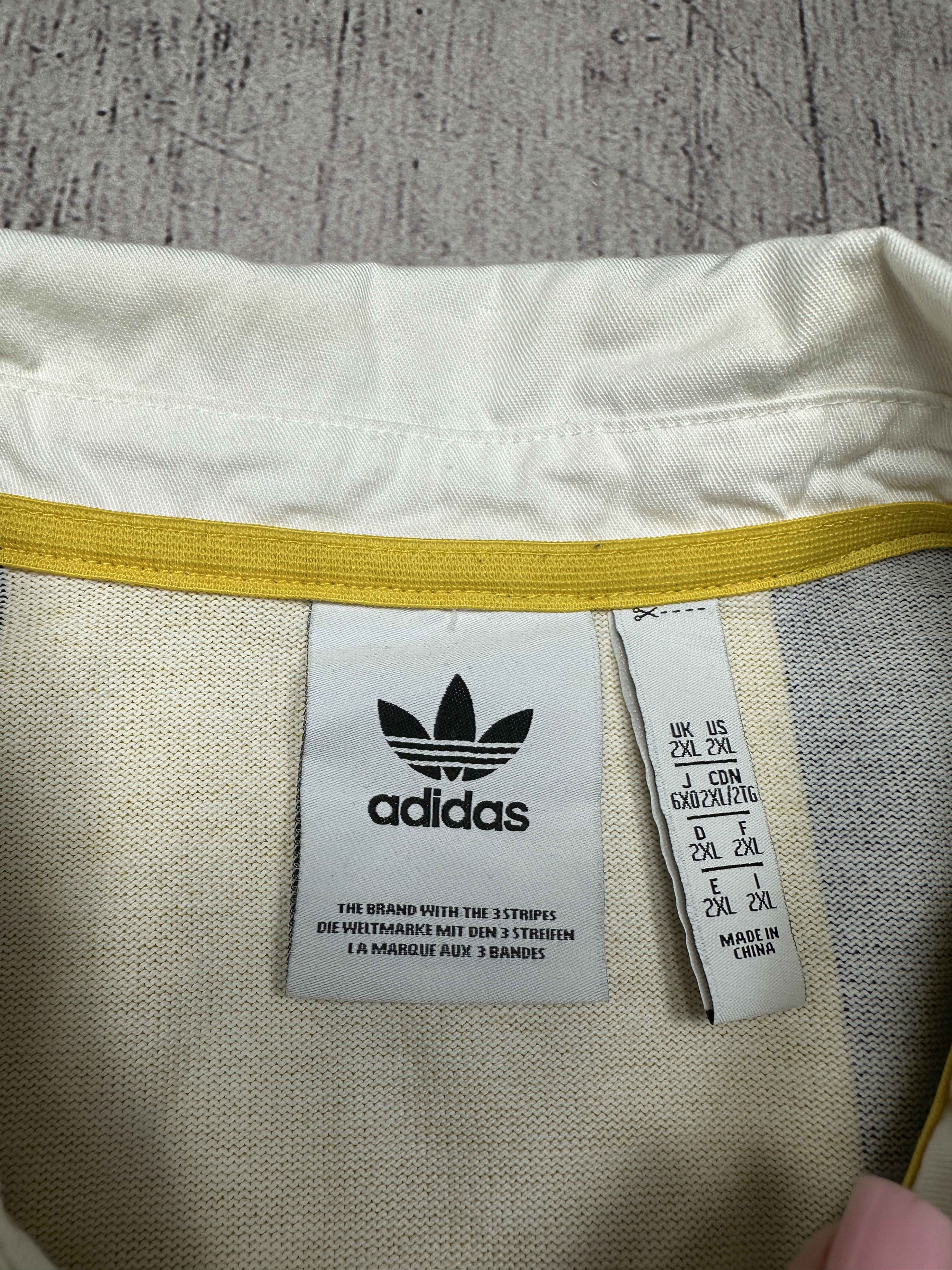 Adidas Adidas Mens Rugby Long Sleeve Striped Polo Shirt Size US XXL / EU 58 / 5 - 4 Thumbnail