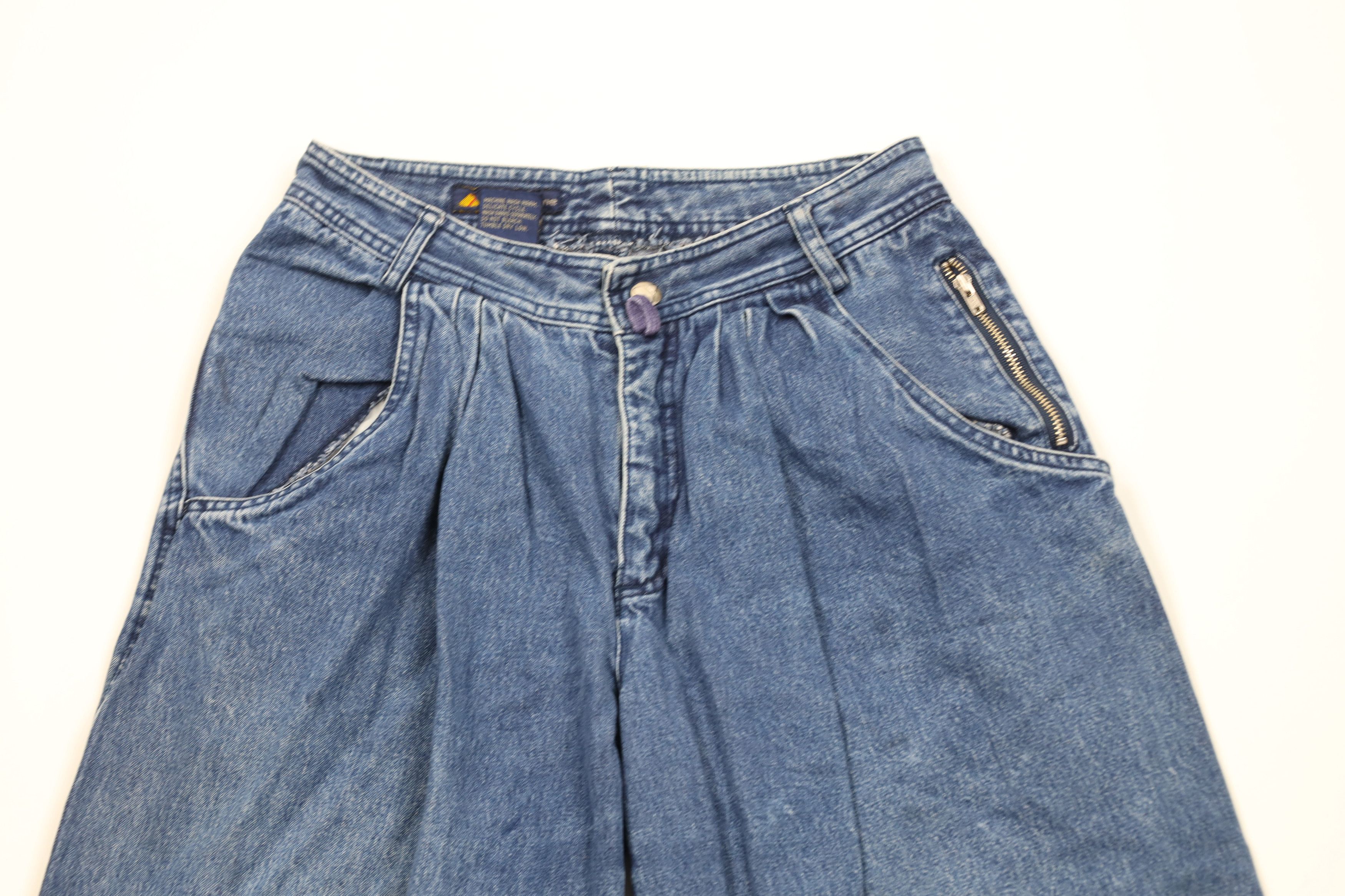 Vintage Vintage 90s Streetwear High Waisted Pleated Tapered Jeans Size 28" / US 6 / IT 42 - 2 Thumbnail